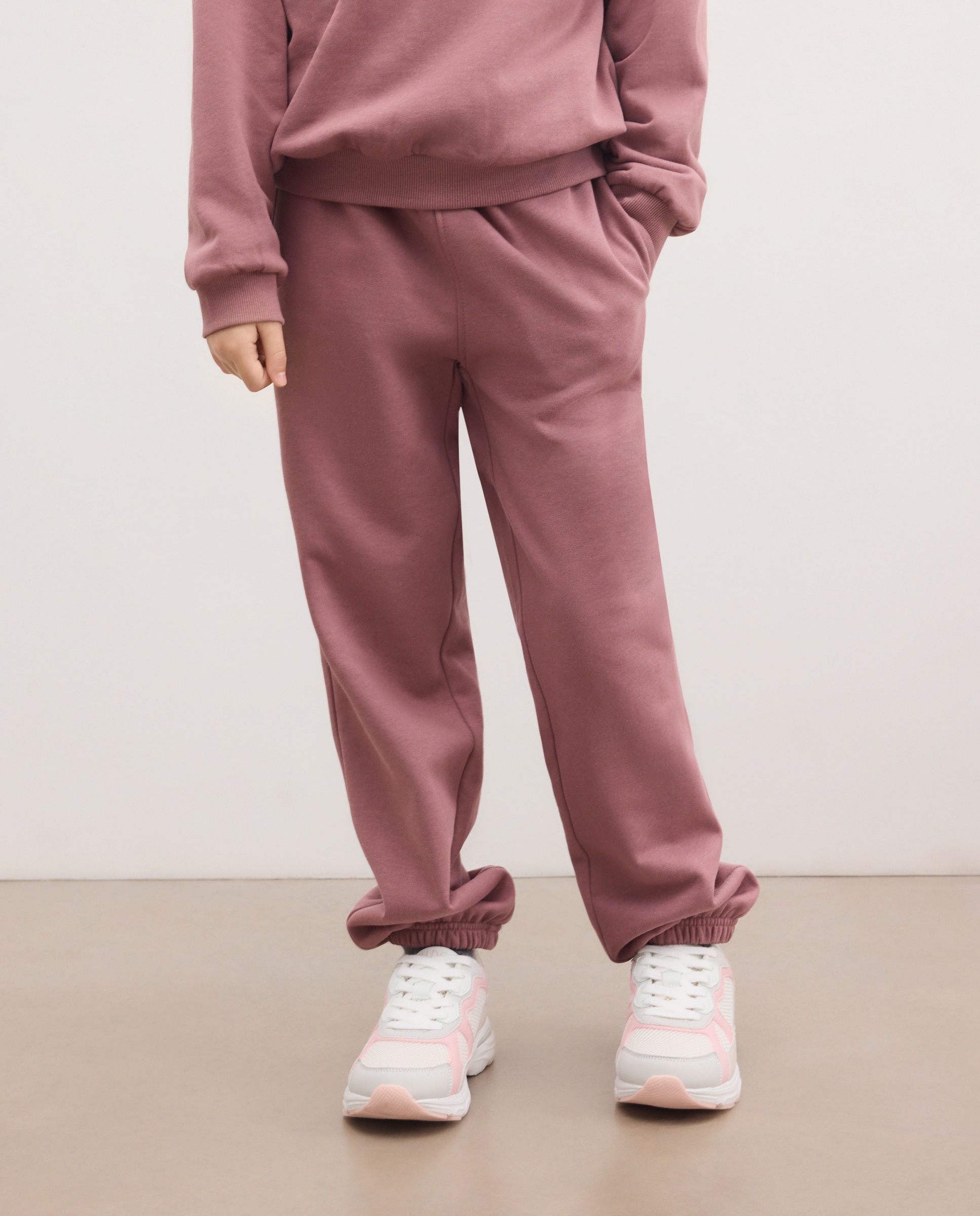 Pantalón básico felpa de niña - Kids El Corte Inglés - 291 Berenjena 291 Berenjena-2