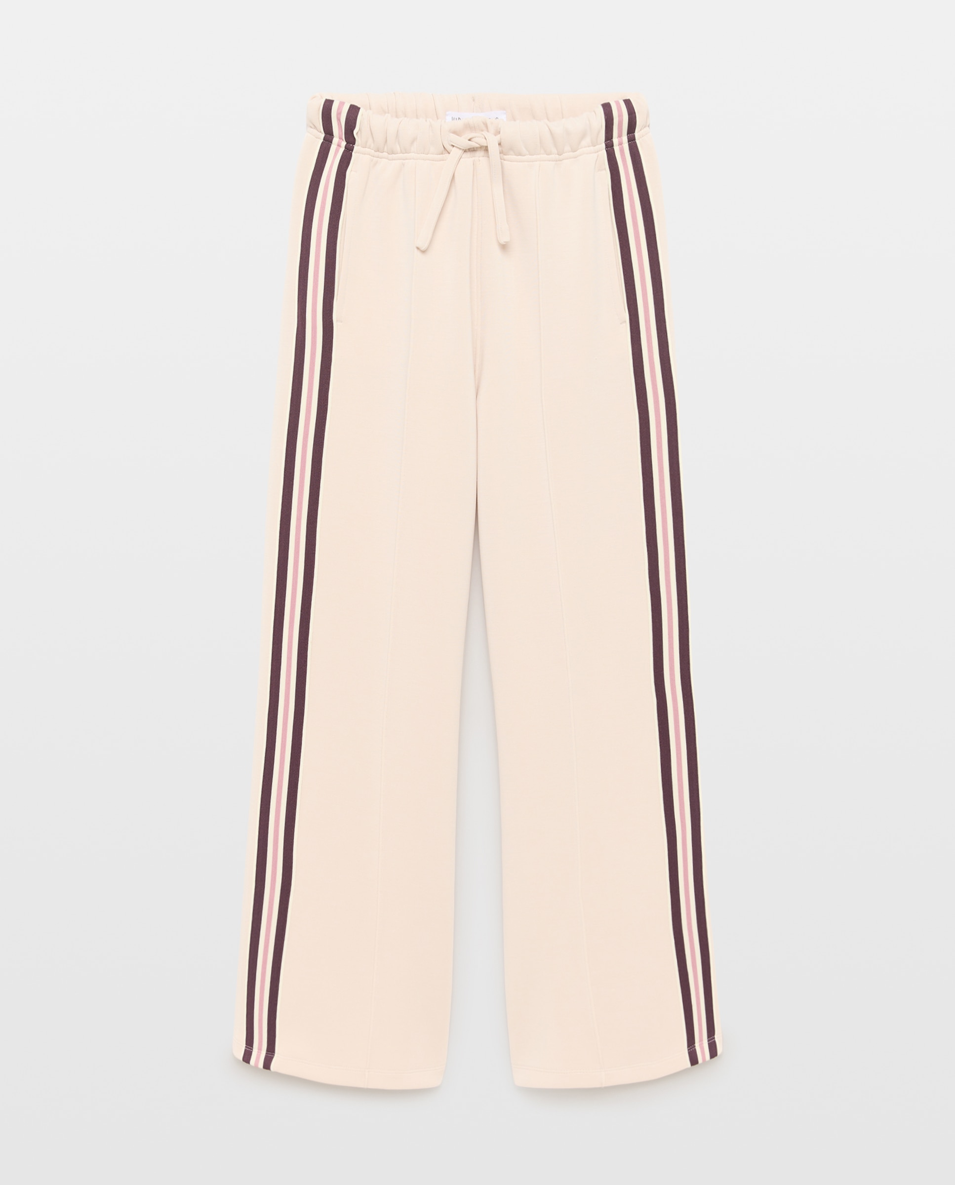 Pantalón deporte modal wide leg con tape deportivo lateral de niña - Kids El Corte Inglés - 850 Piedra 850 Piedra-4