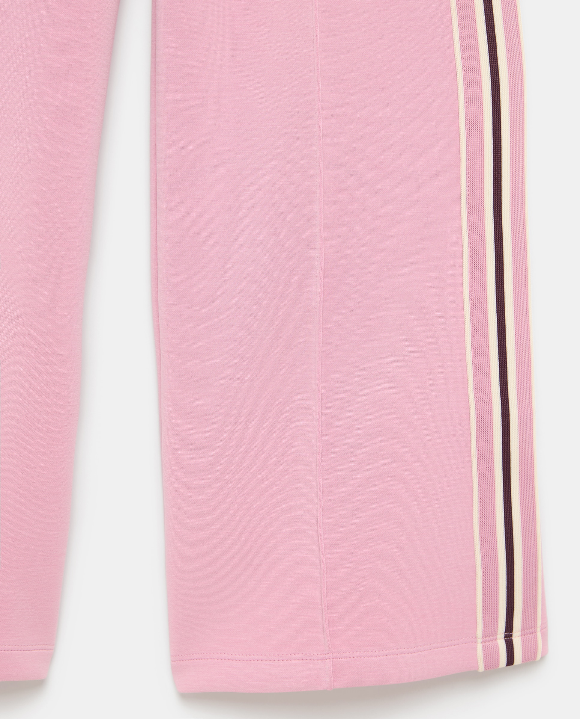 Calças Desportivas de Modal Wide Leg com Fita Desportiva Lateral 282 Malva-2