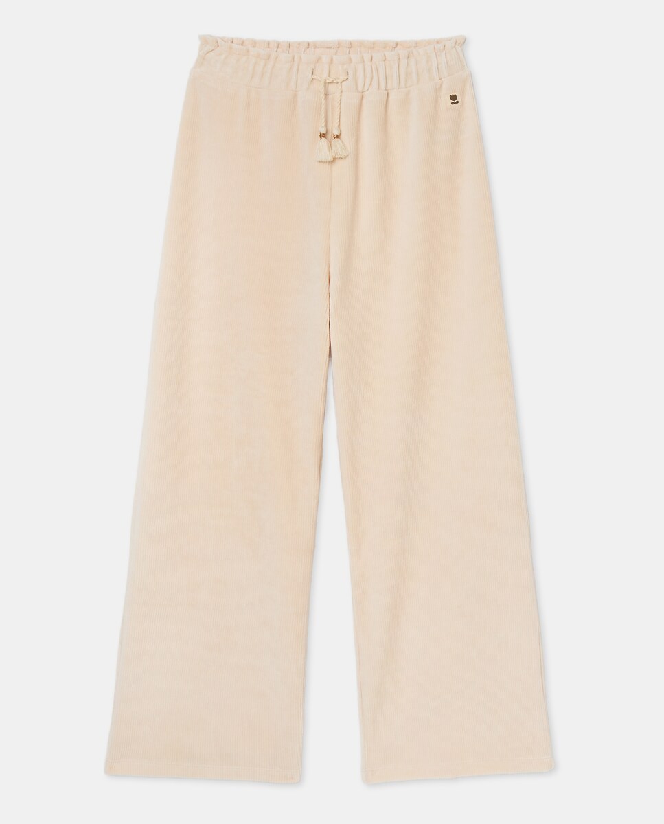 Calças Culotte em Bombazina Elástica 120 Cru-4