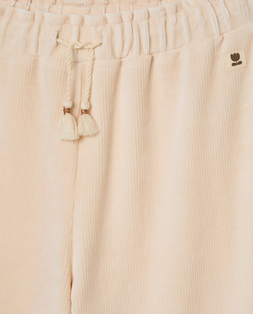 Calças Culotte em Bombazina Elástica 120 Cru-5