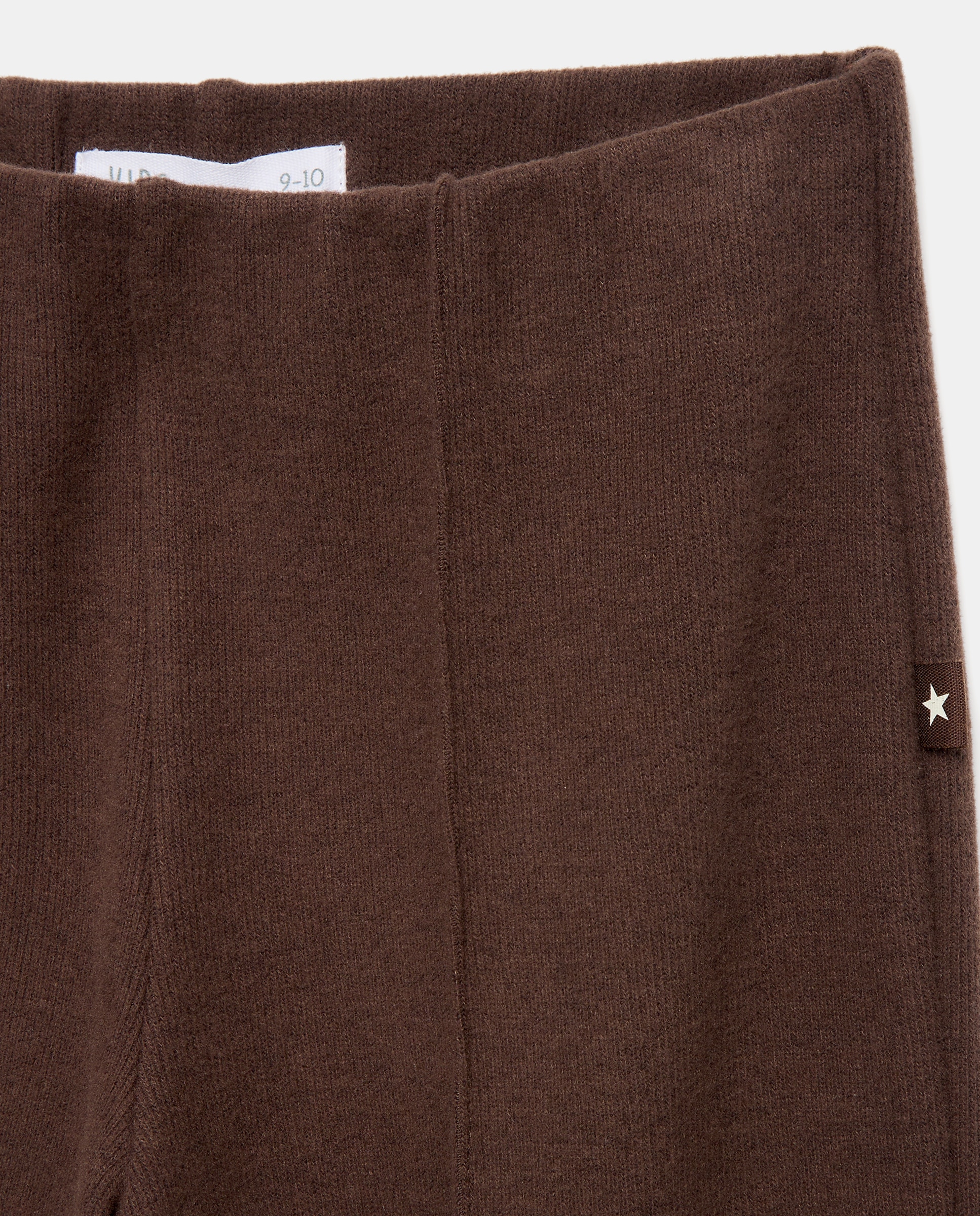 Pantalón punto cortado rib wide leg con nervio central de niña - Kids El Corte Inglés - 120 Crudo Marrón-5