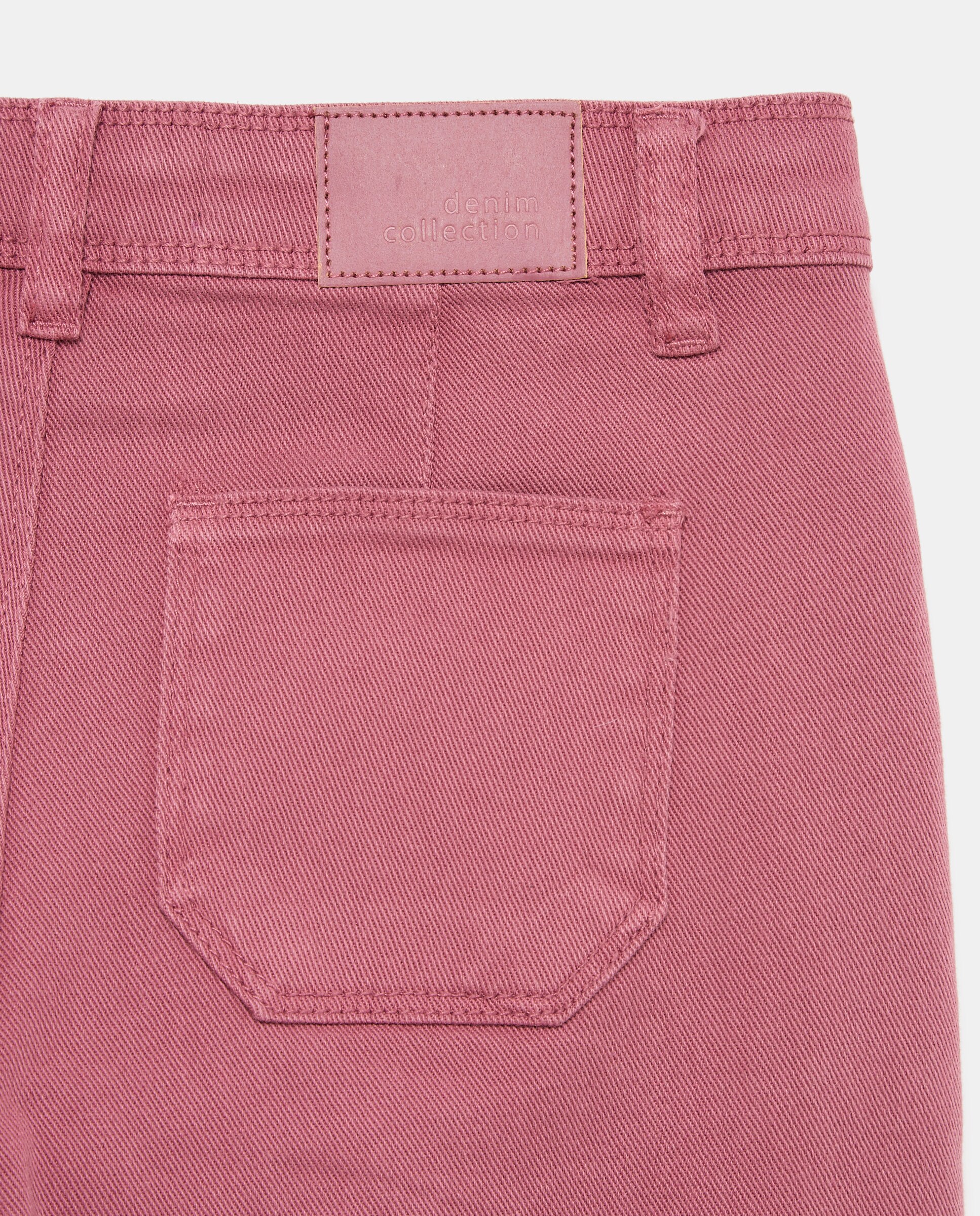 Pantalón culotte sarga color garment dyed de niña - Kids El Corte Inglés - Rosa claro Rosa claro-2