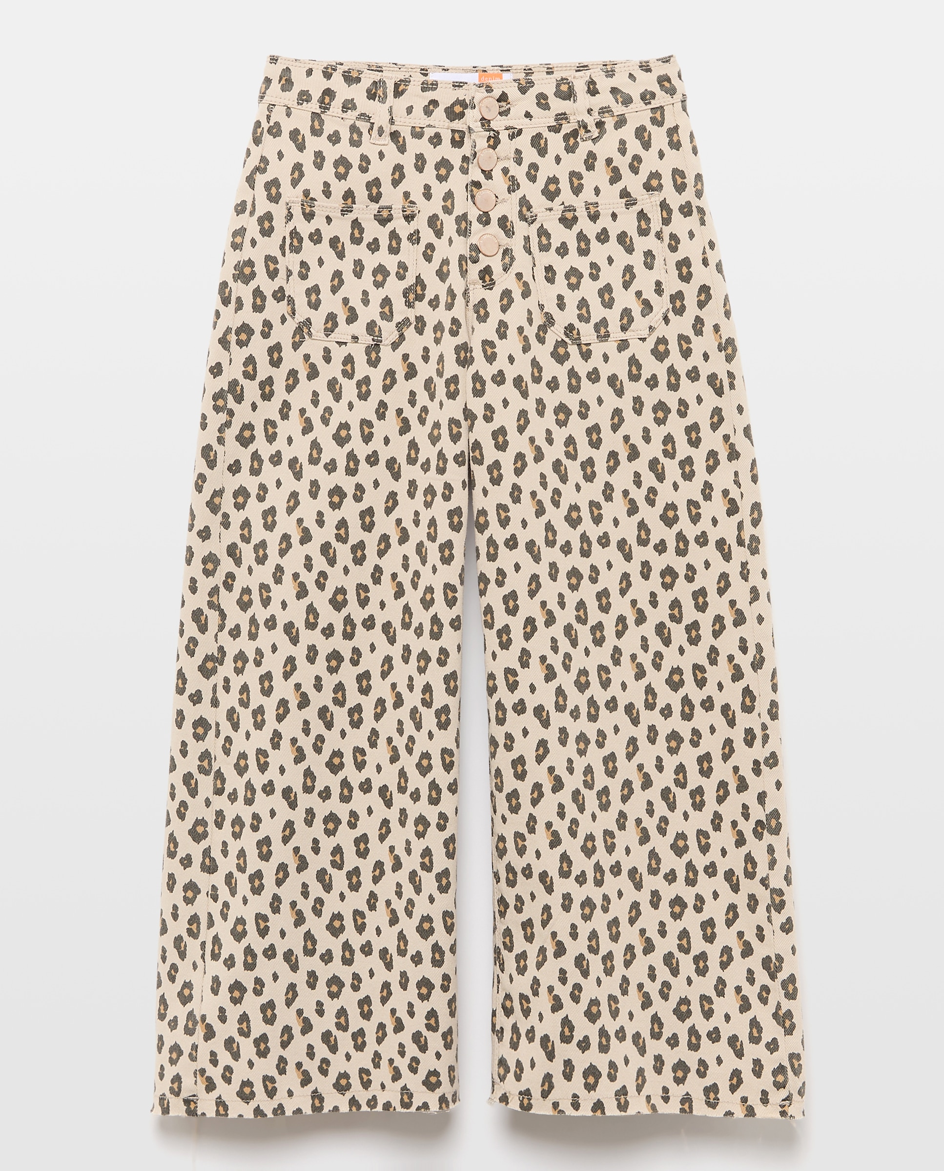 Pantalón culotte sarga color animal print de niña - Kids El Corte Inglés - Camel Camel-4