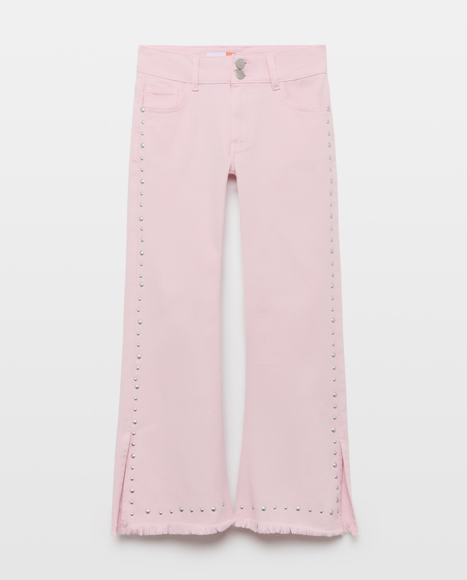 Imagen 1 de Pantalón denim con apertura en lado y tachas laterales de niña - Kids El Corte Inglés - 282 Malva 282 Malva