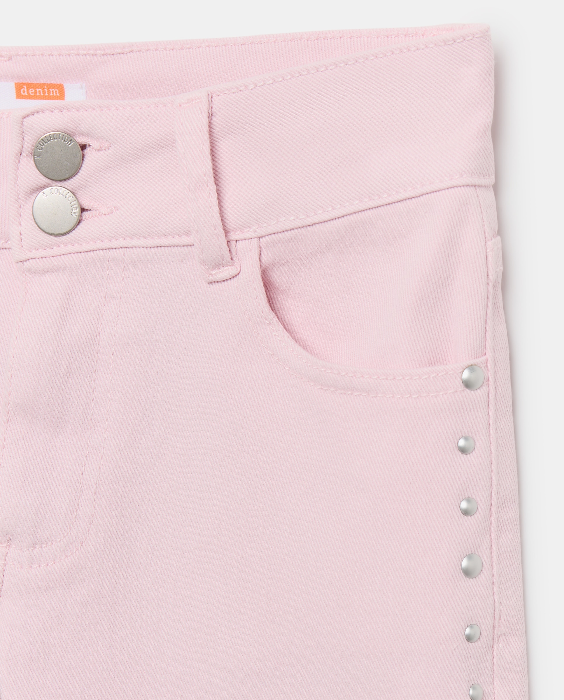 Imagen 2 de Pantalón denim con apertura en lado y tachas laterales de niña - Kids El Corte Inglés - 282 Malva 282 Malva