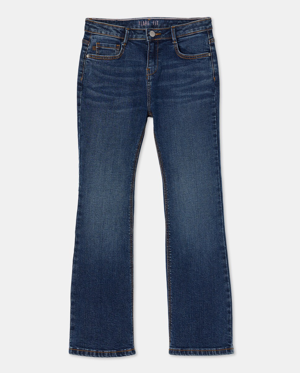 Jeans Flare Azul Suave-4