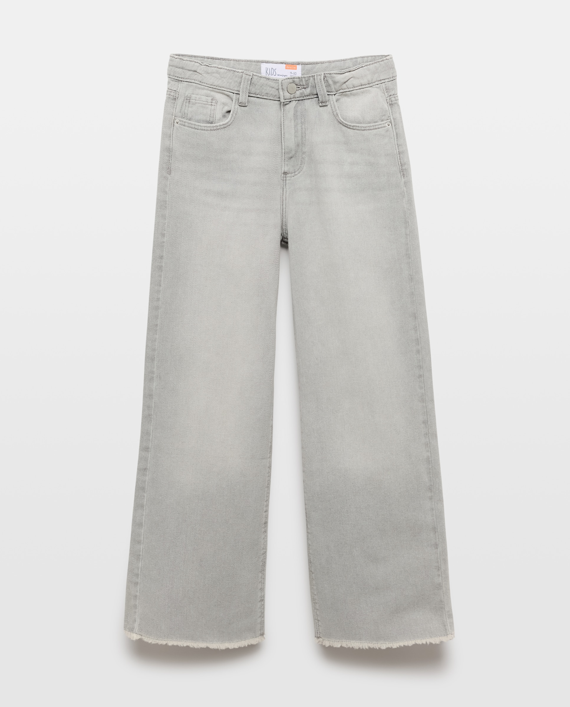 Jeans Wide Leg com Remendo de Estrela no Bolso Traseiro Kids El Corte Inglés Cinzento-claro-5