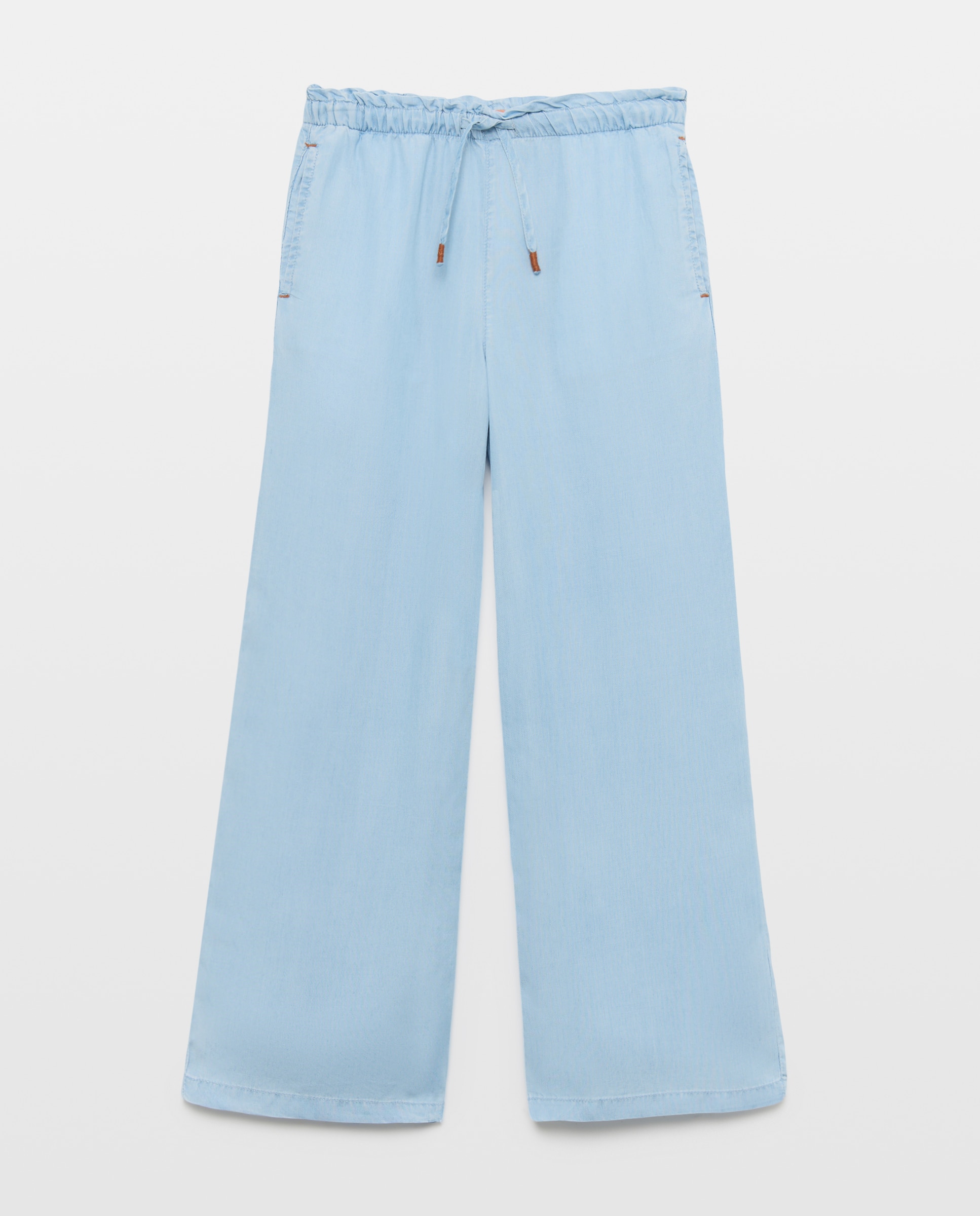 Jeans Largas em Tencel 490 Petróleo-4