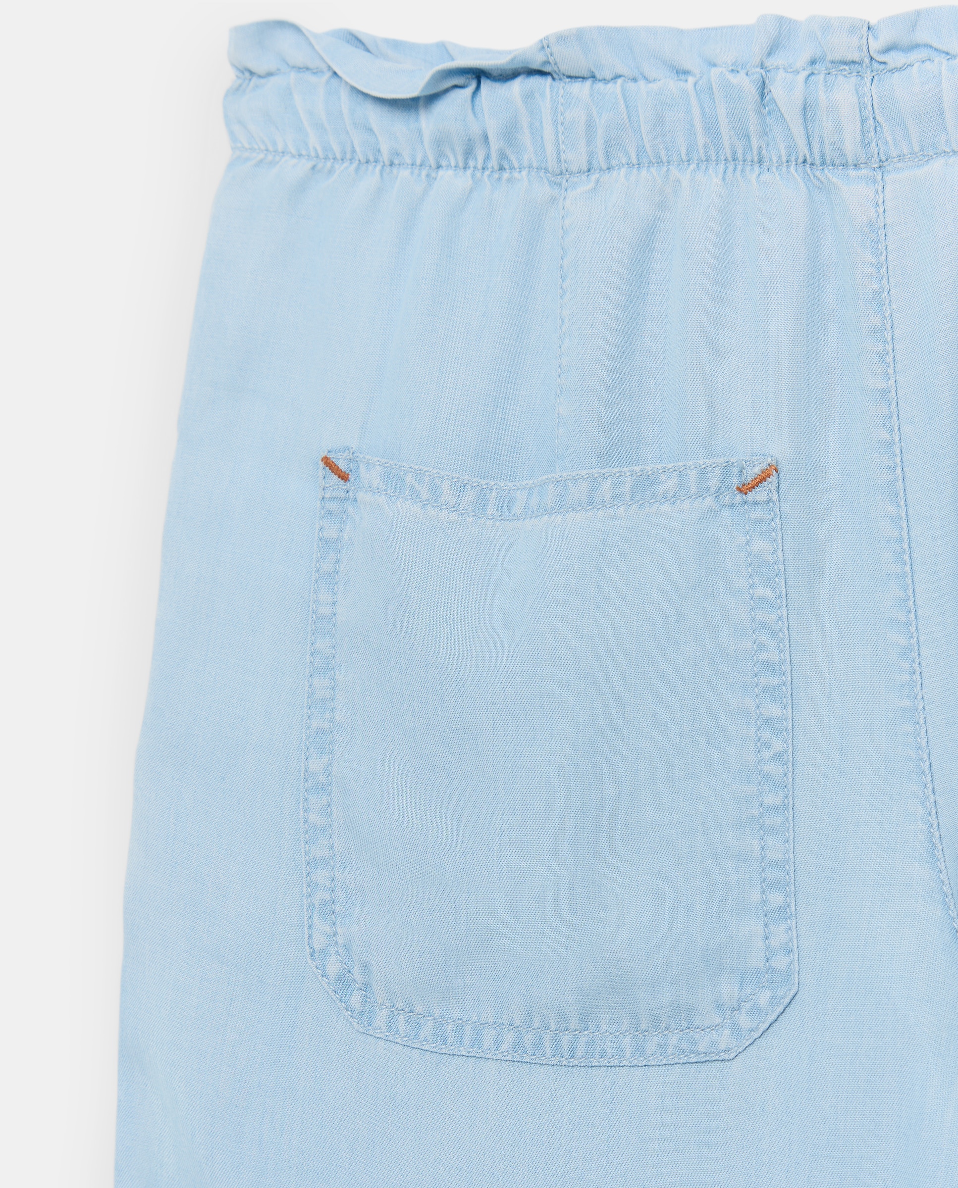 Jeans Largas em Tencel 490 Petróleo-5