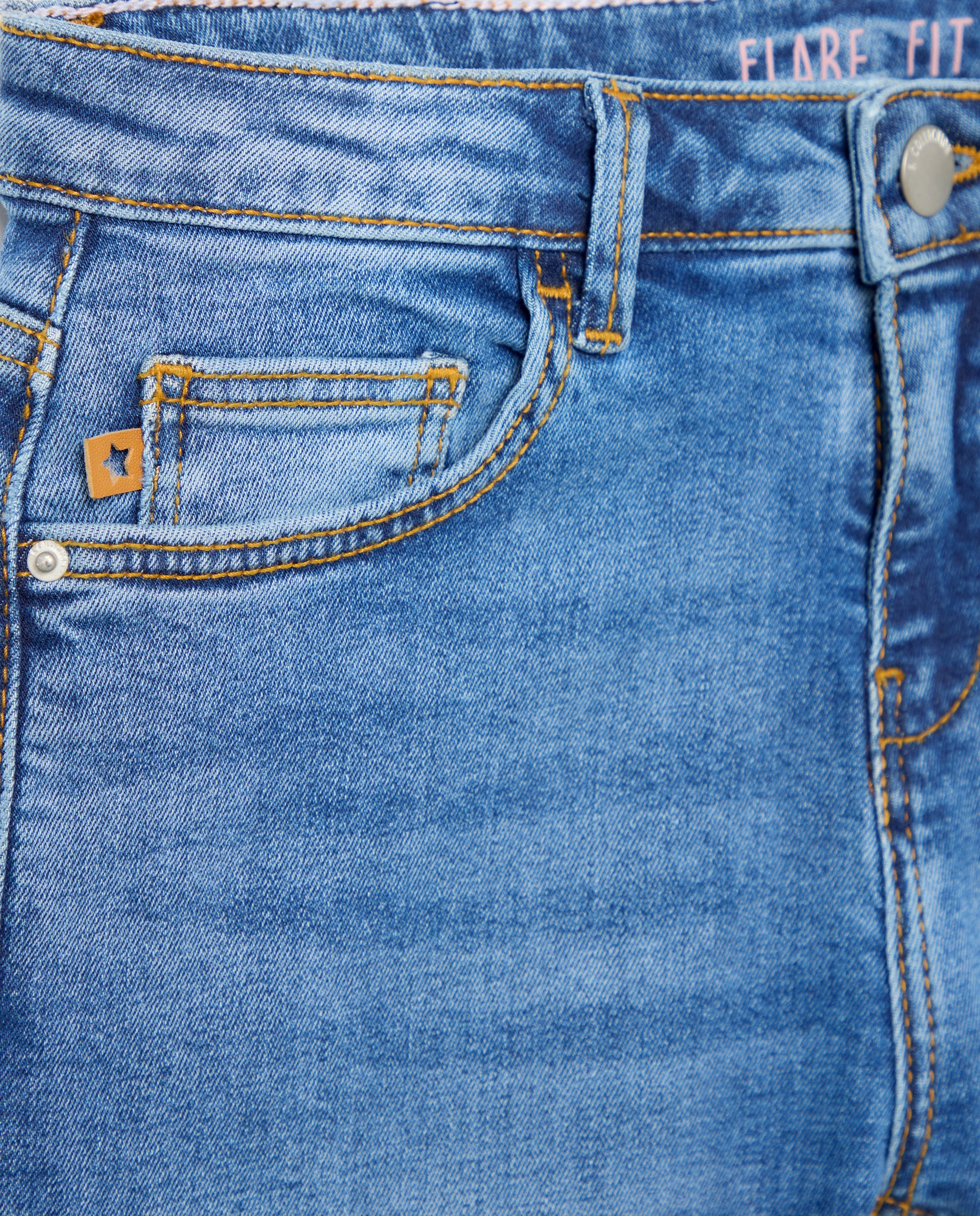Pantalón denim básico flare de niña - Kids El Corte Inglés - Azul pálido Azul pálido-5