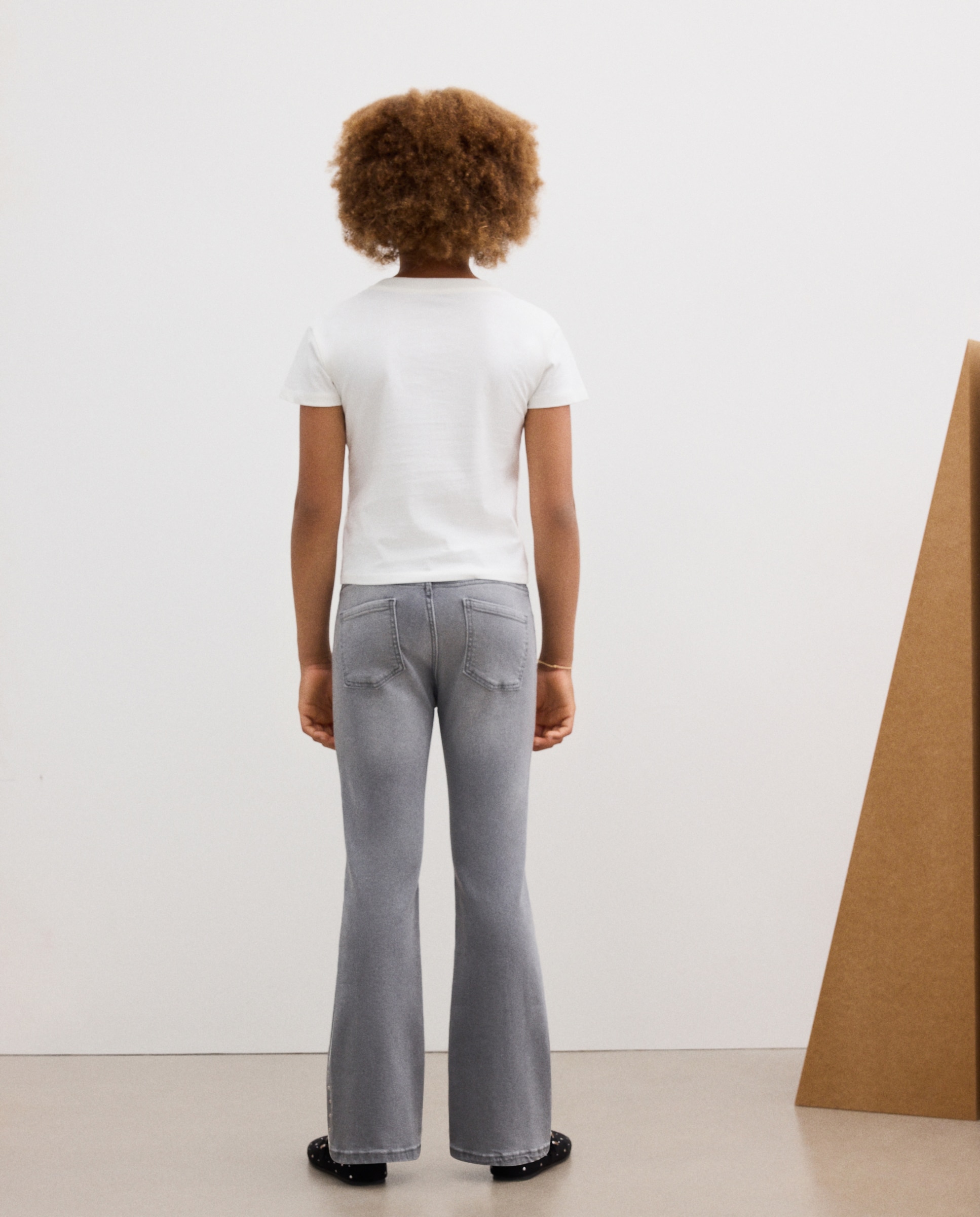 Jeans com Tachas Laterais Kids El Corte Inglés 820 Cinzento Médio-3