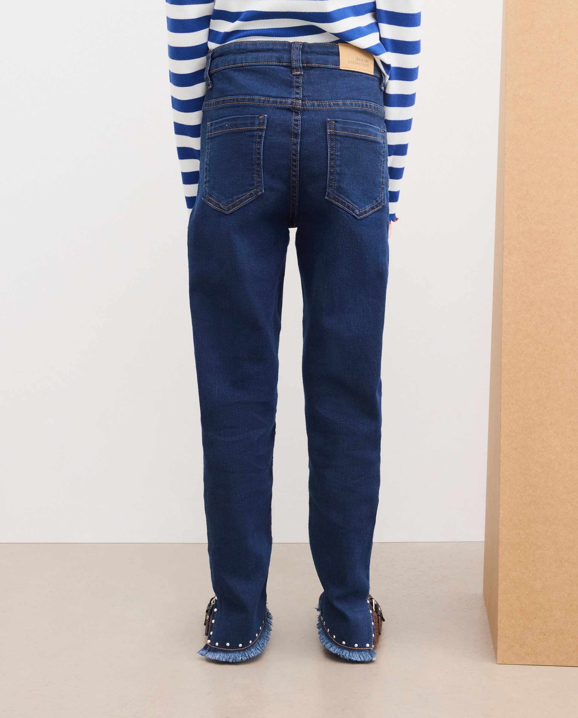 Jeans Slim Fit de Criança com Abertura na Bainha e Detalhe de Tachas Kids El Corte Inglés Índigo-3