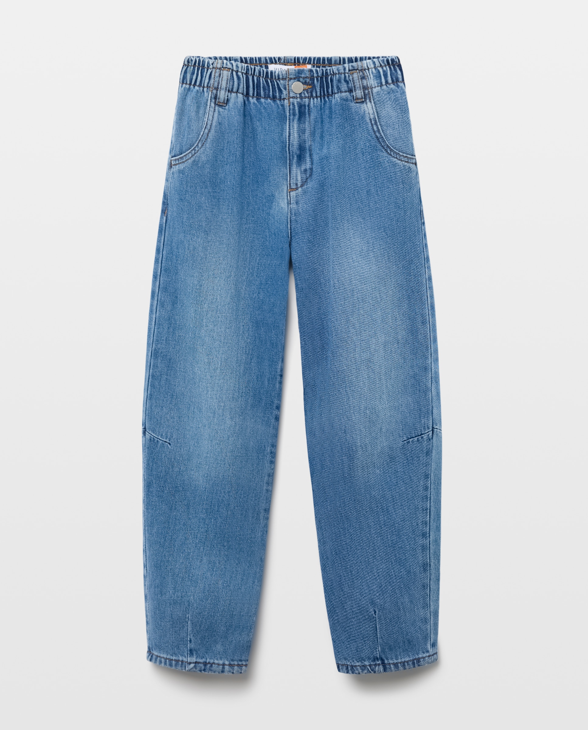 Jeans Paperbag Barrel Azul pálido-4
