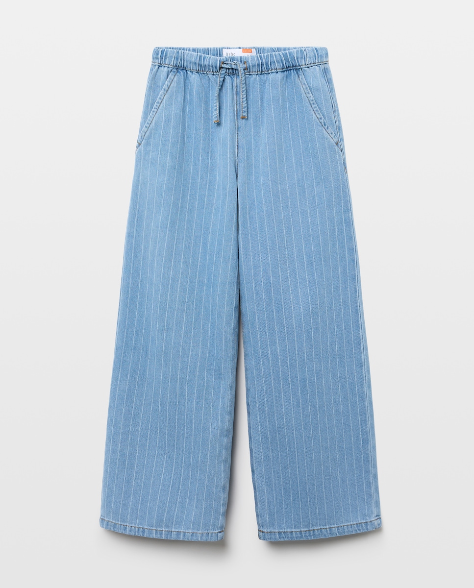 Imagem 0 de Jeans Wide Leg com Cós Elástico