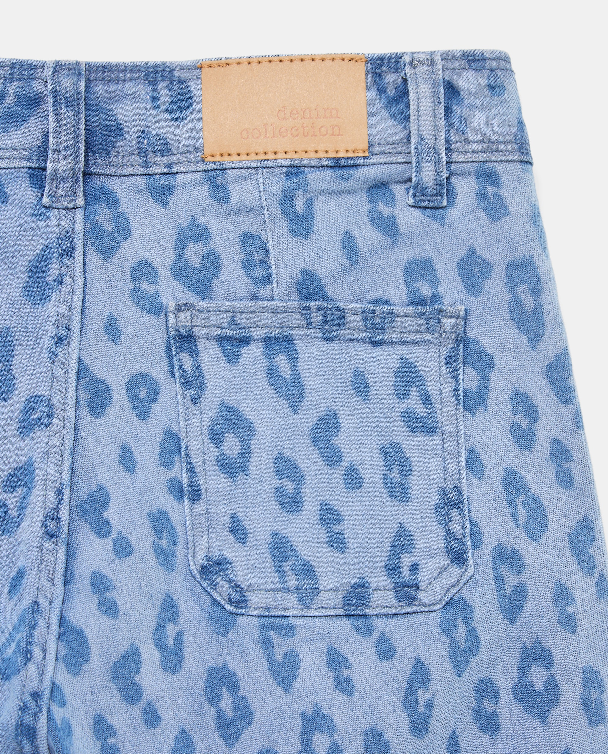 Jeans Lisas com Animal Print Laser - Marine Azul-marinho-2