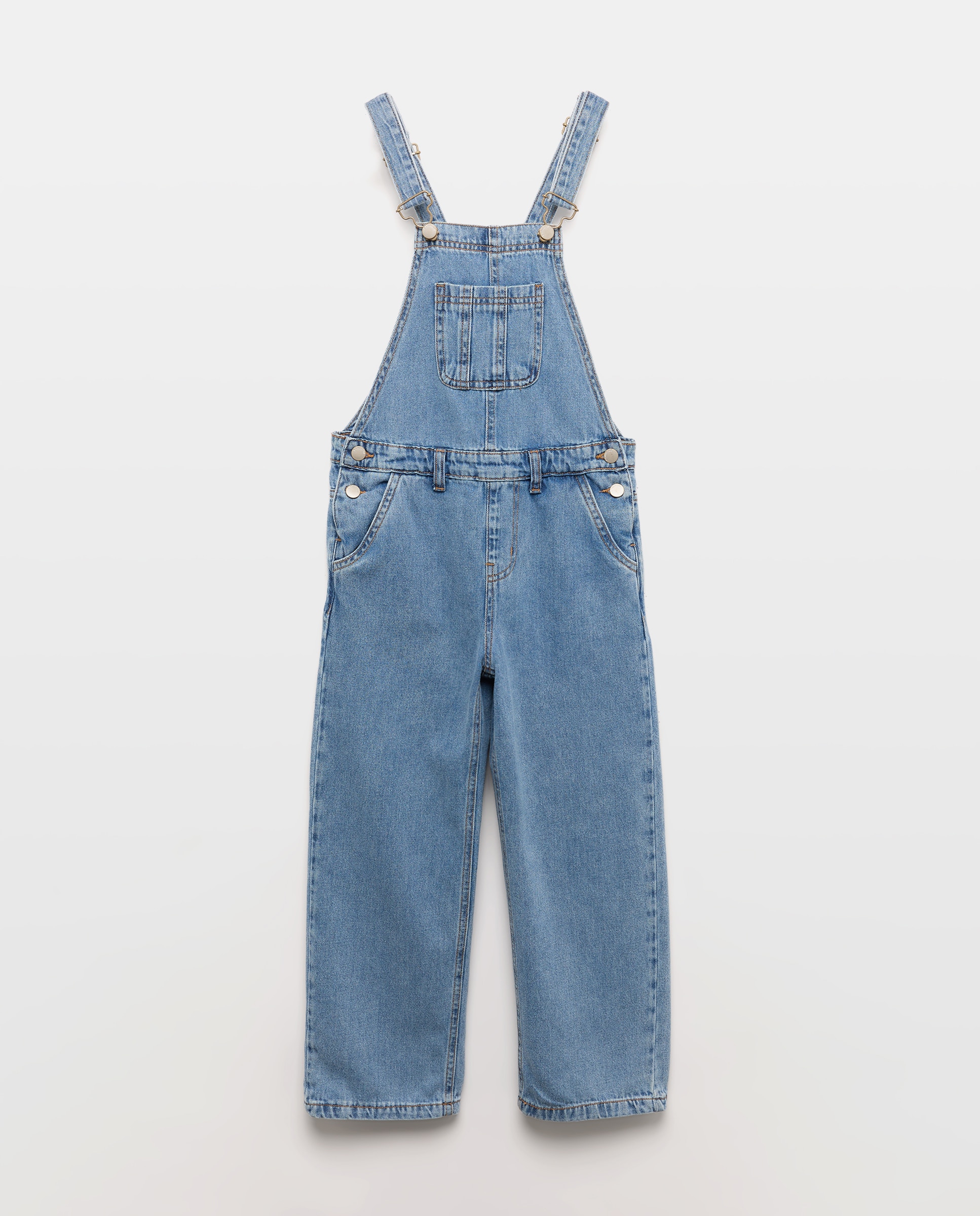 Jardineiras de Ganga Regular Cinzento-5