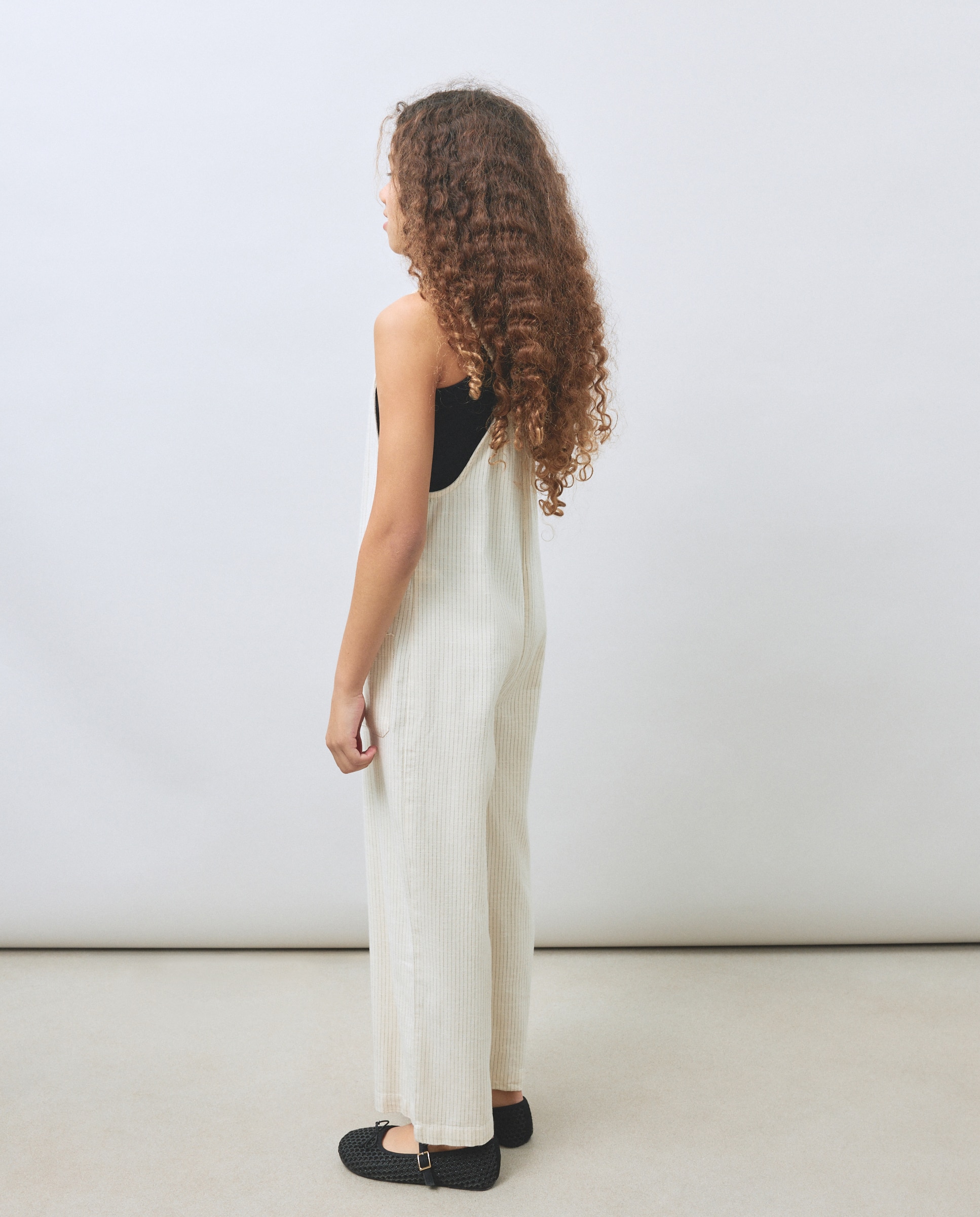 Jardineiras com Bolsos Branco-3