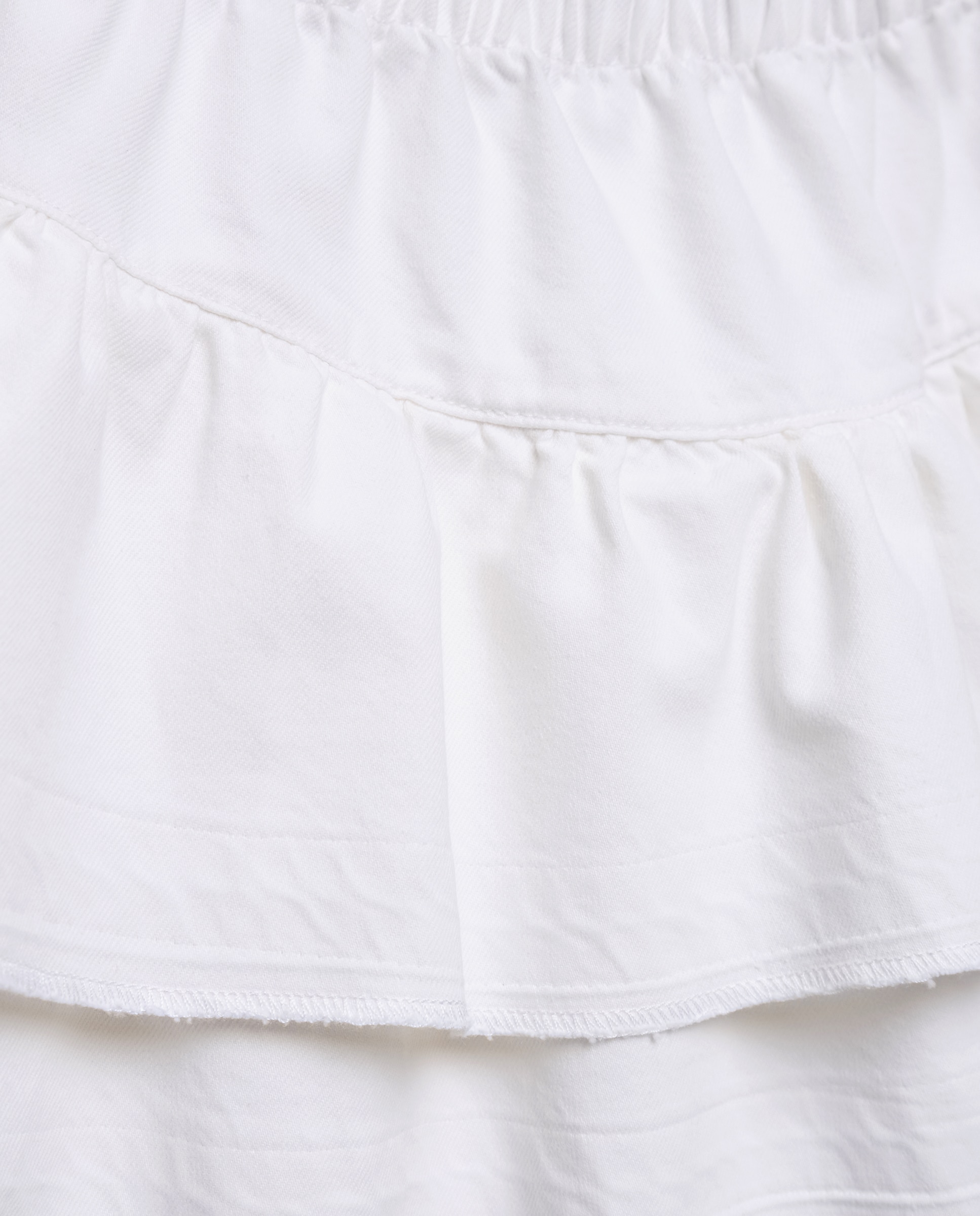 Falda vaquera con canesú y volante - Kids El Corte Inglés - Blanco roto Blanco roto-6