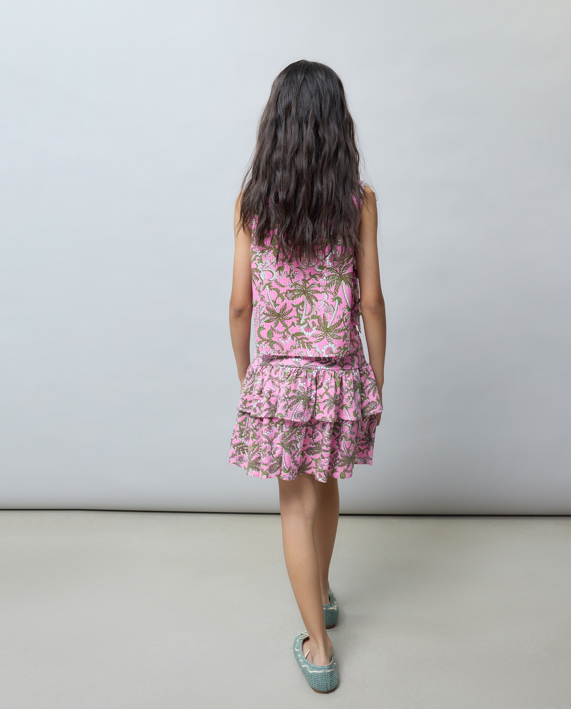 Saia Slub com Folho Duplo Kids El Corte Inglés Rosa-3