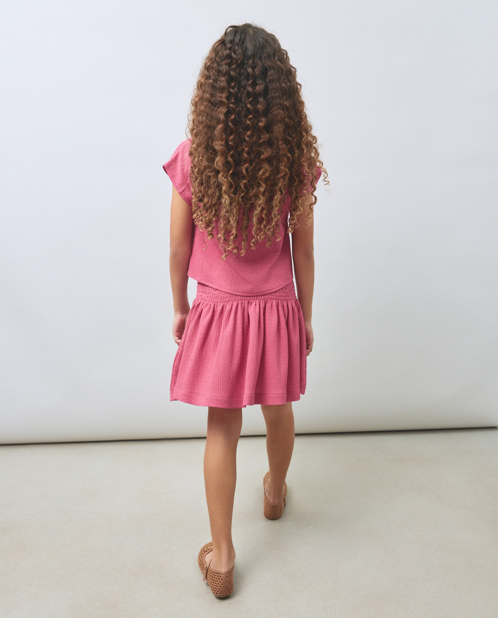 Saia Enrugada Lisa 230 Rosa Escuro-3