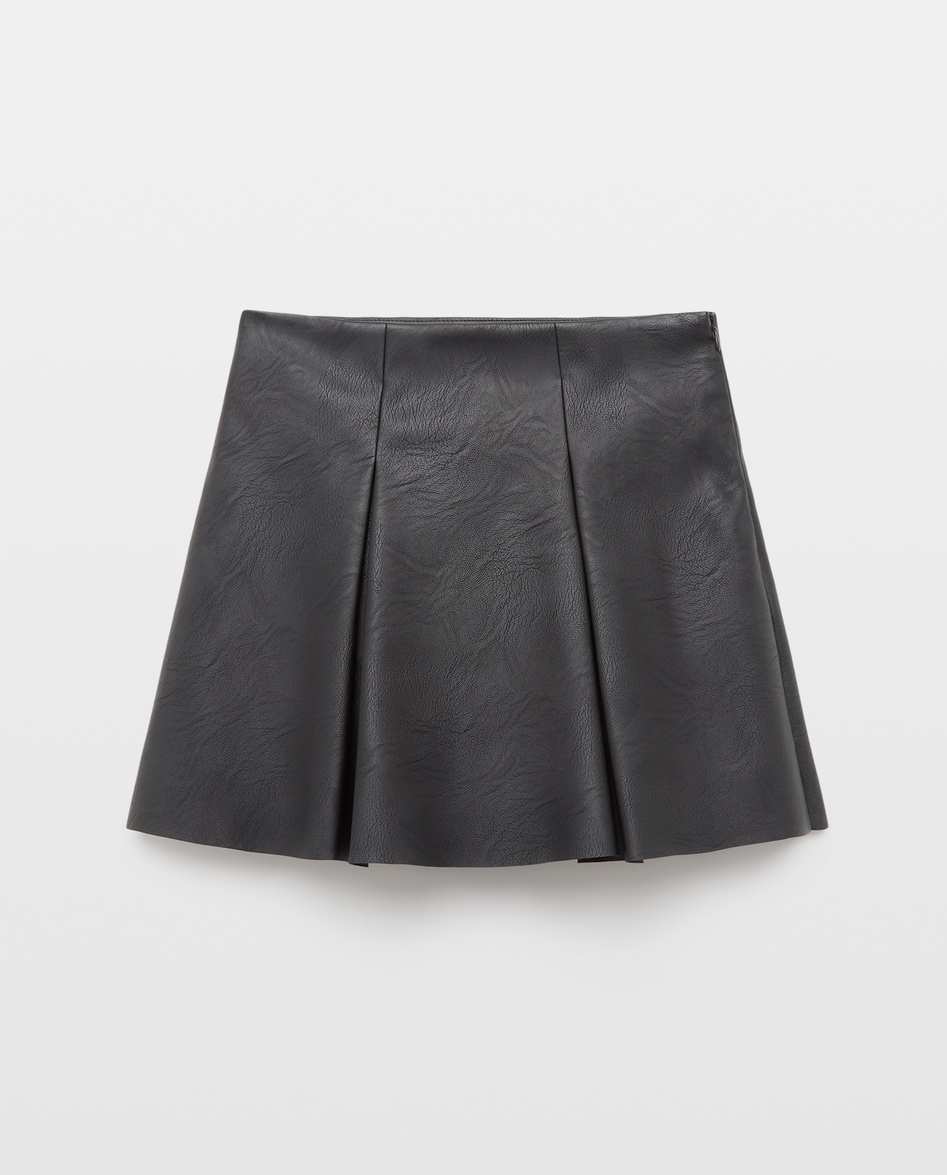 Falda lisa con pliegues de polipiel de niña - Kids El Corte Inglés - Negro Negro-4