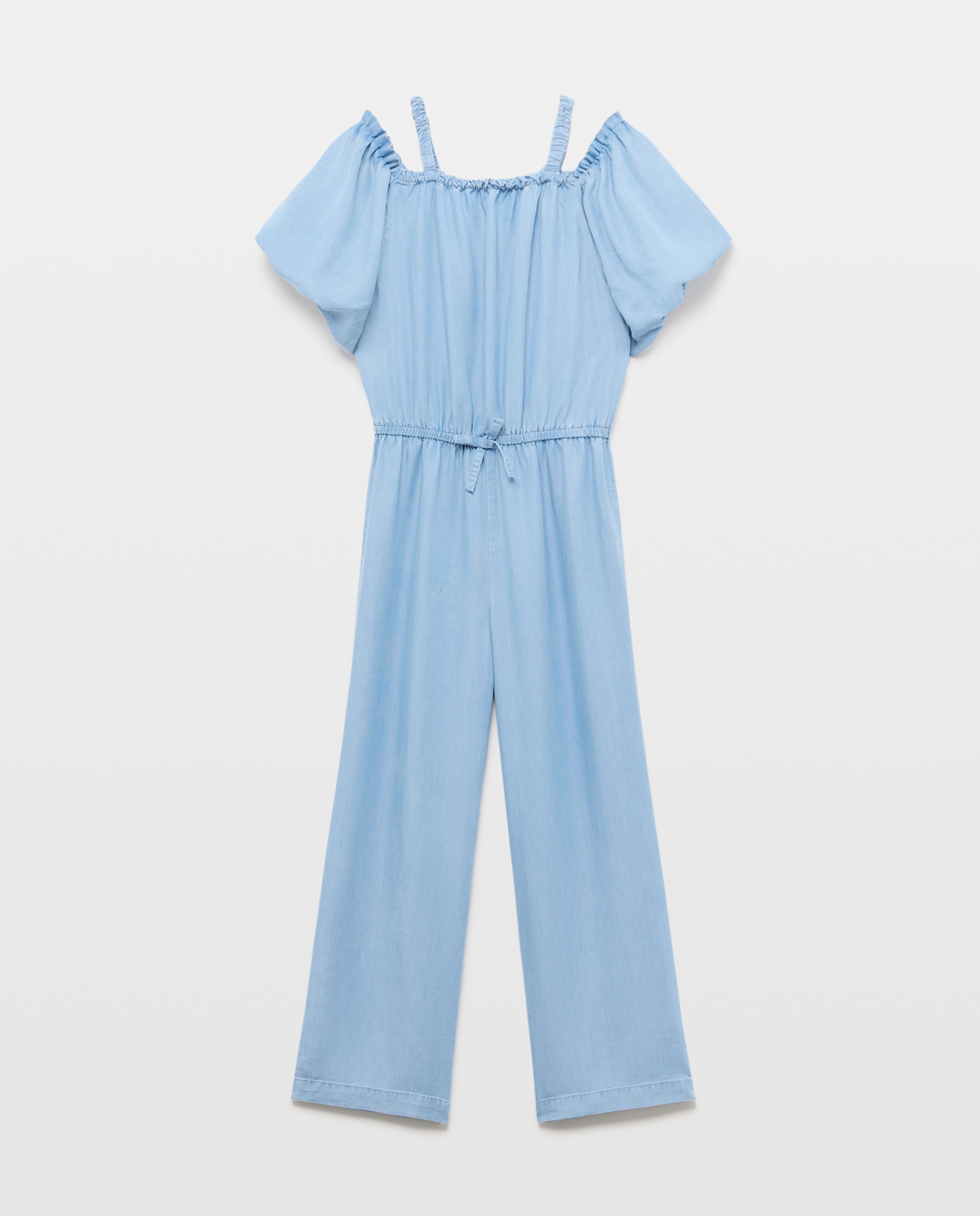 Macacão com Manga pelo Cotovelo e Alças de Tencel Kids El Corte Inglés Azul pálido-5