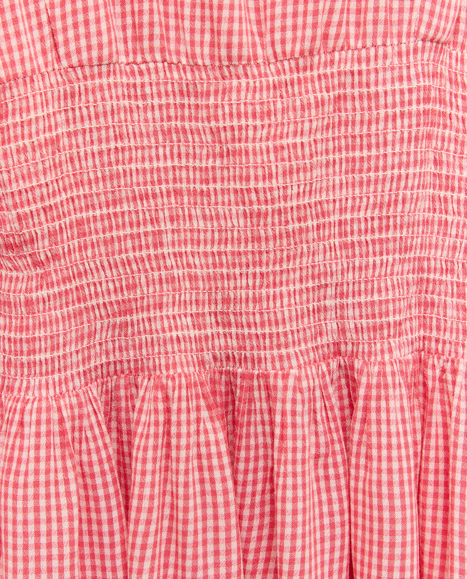Vestido de Viscose com Manga Comprida, Smock na Cintura e Fantasia Kids El Corte Inglés Vermelho-6