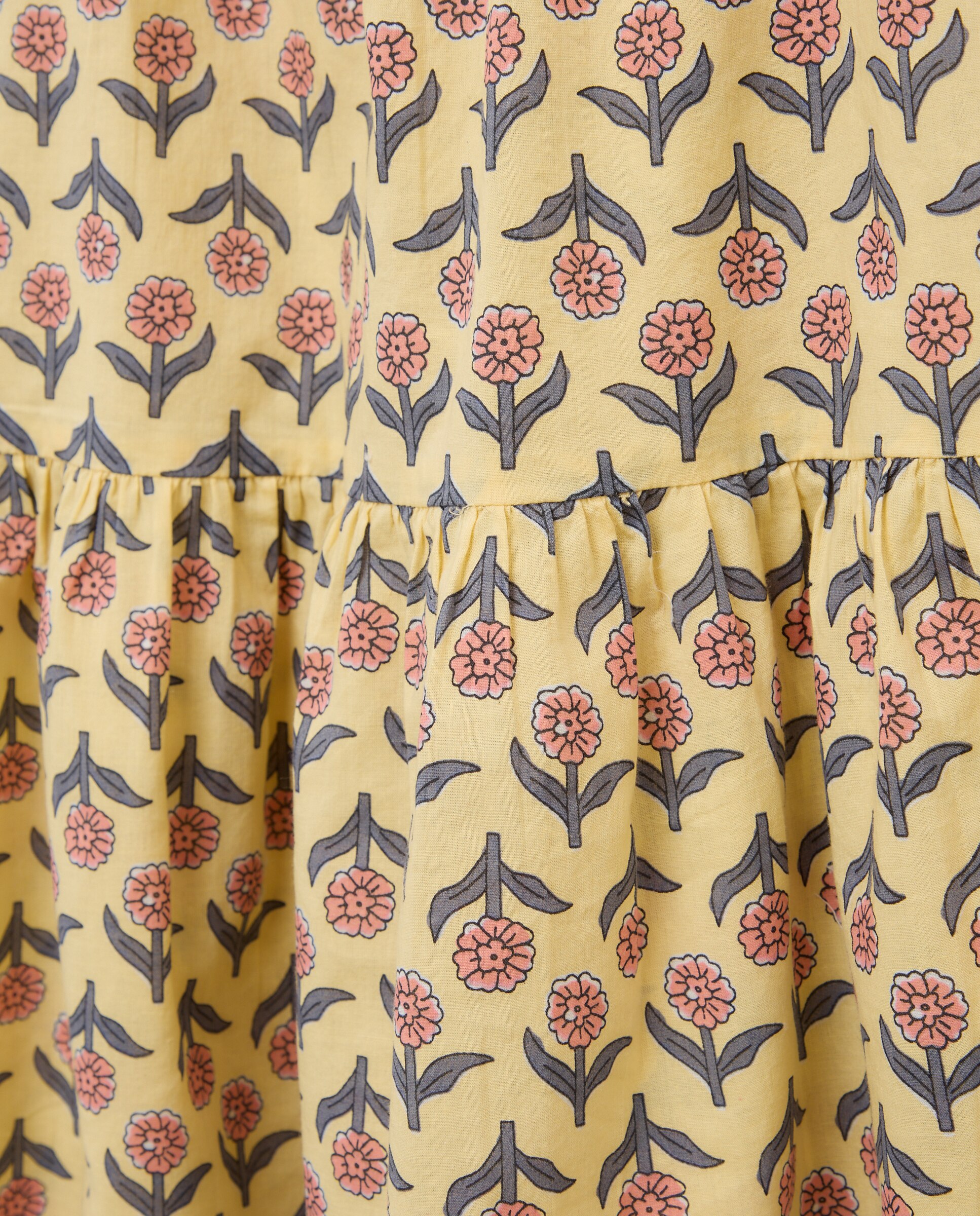 Vestido de Alças com Tinta Metálica Kids El Corte Inglés Amarelo-6