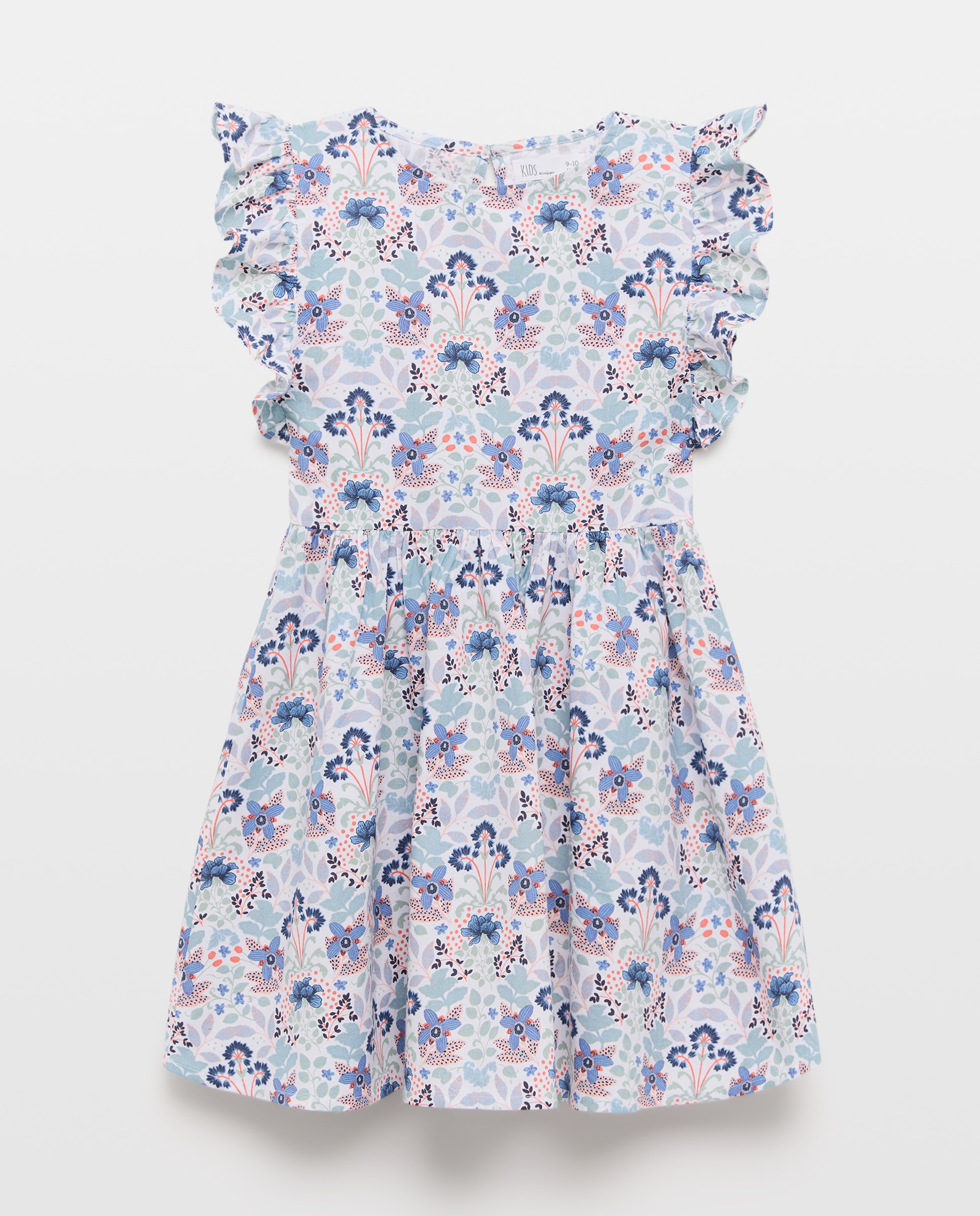 Vestido de Popelina com Costas Abertas Kids El Corte Inglés Branco-5