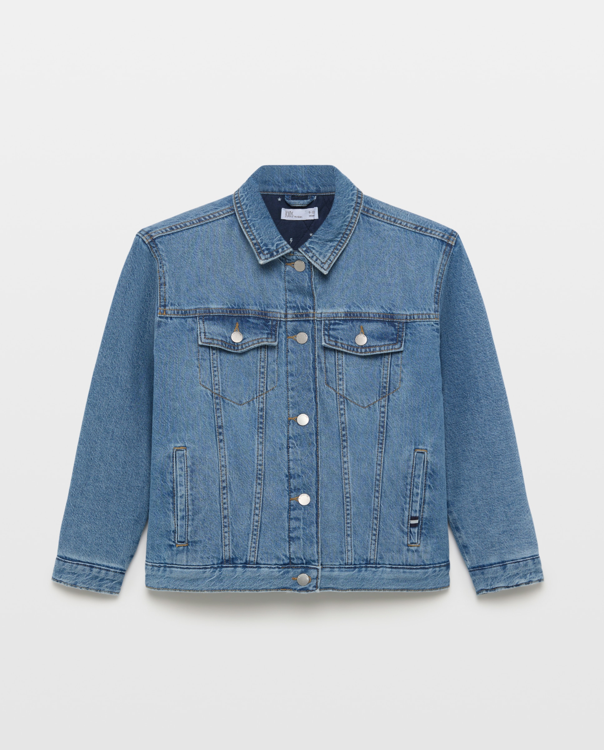 Cazadora de niña denim básica acolchada - Kids El Corte Inglés - Azul pálido Azul pálido-4