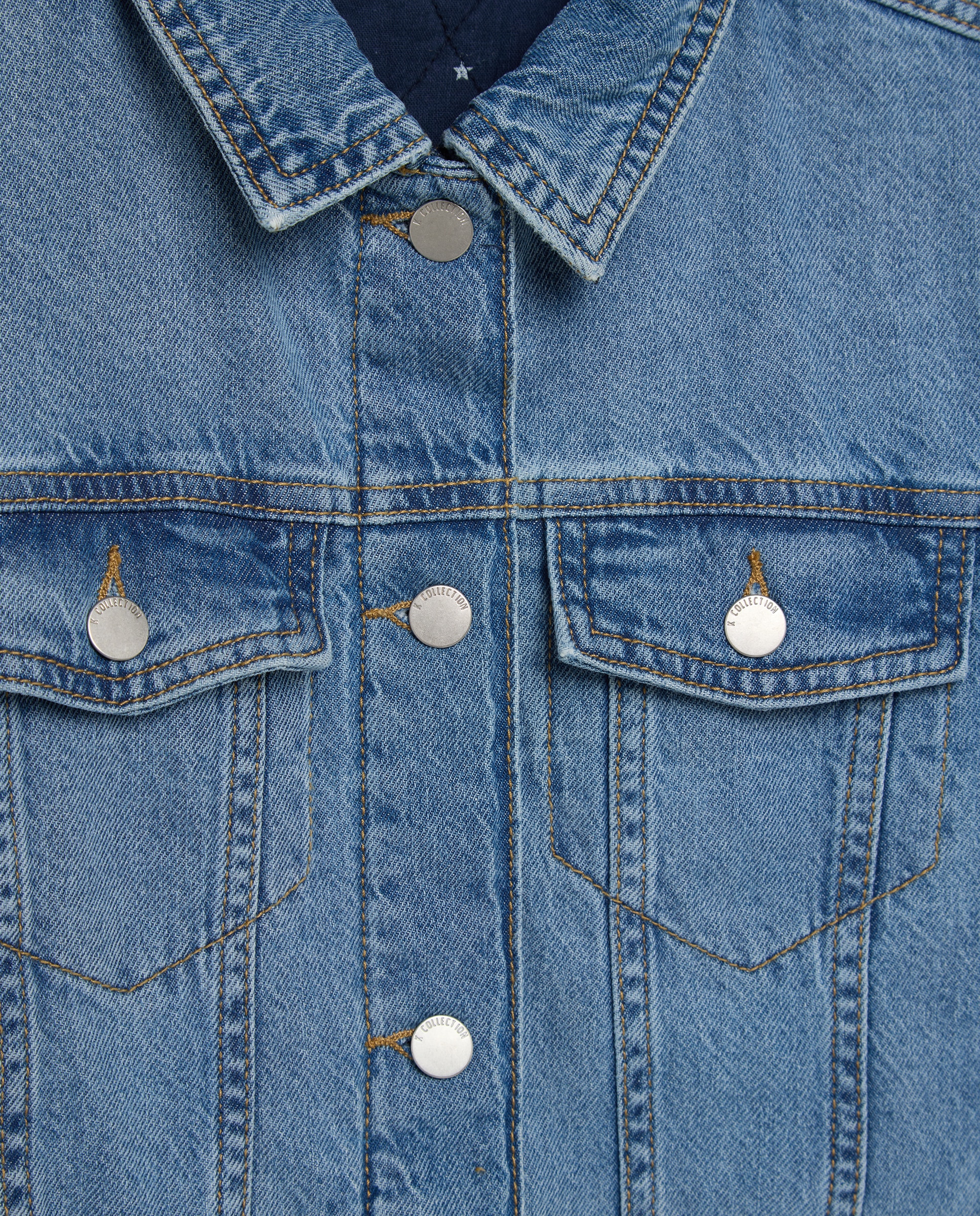 Cazadora de niña denim básica acolchada - Kids El Corte Inglés - Azul pálido Azul pálido-5