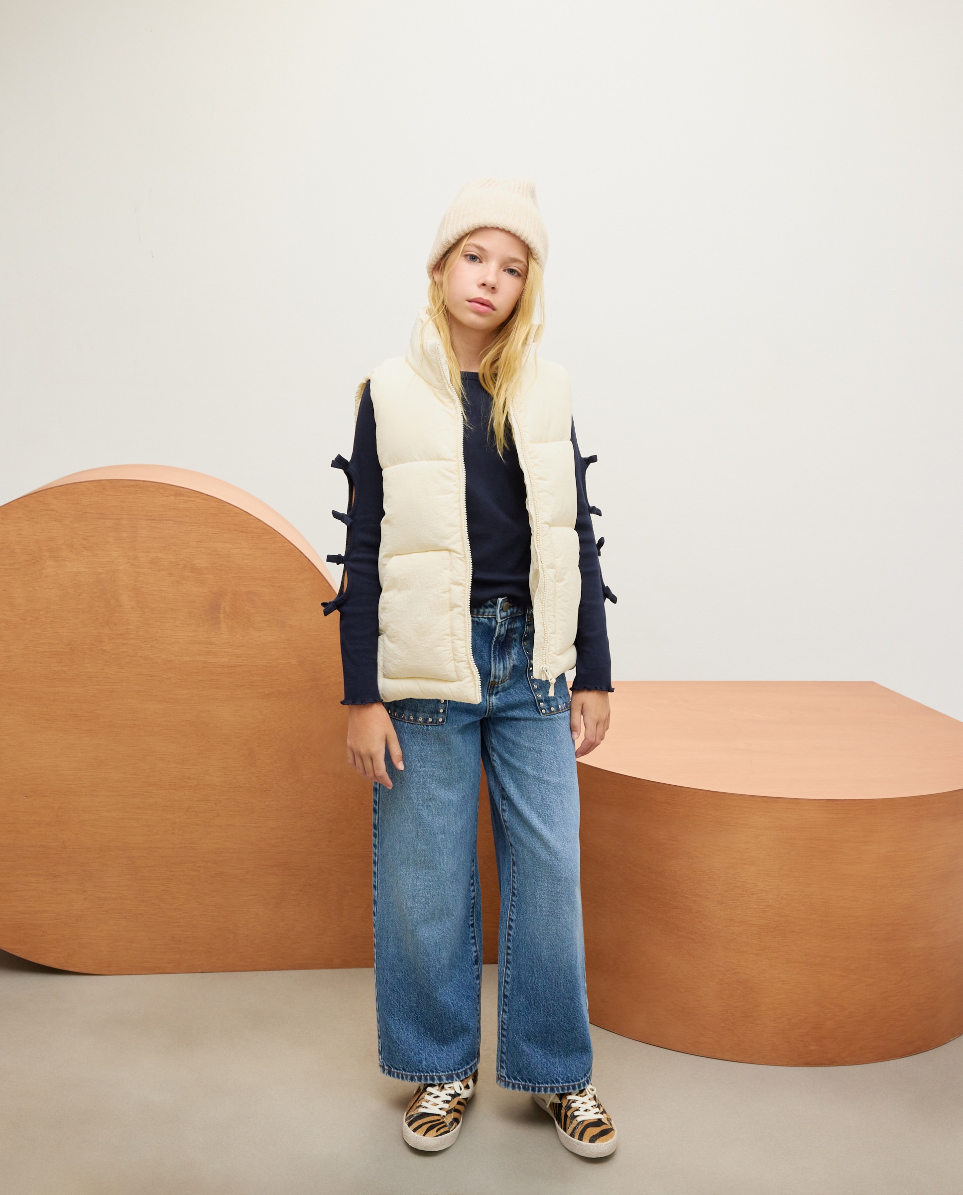 Colete Oversize Acolchoado Liso 120 Cru-1