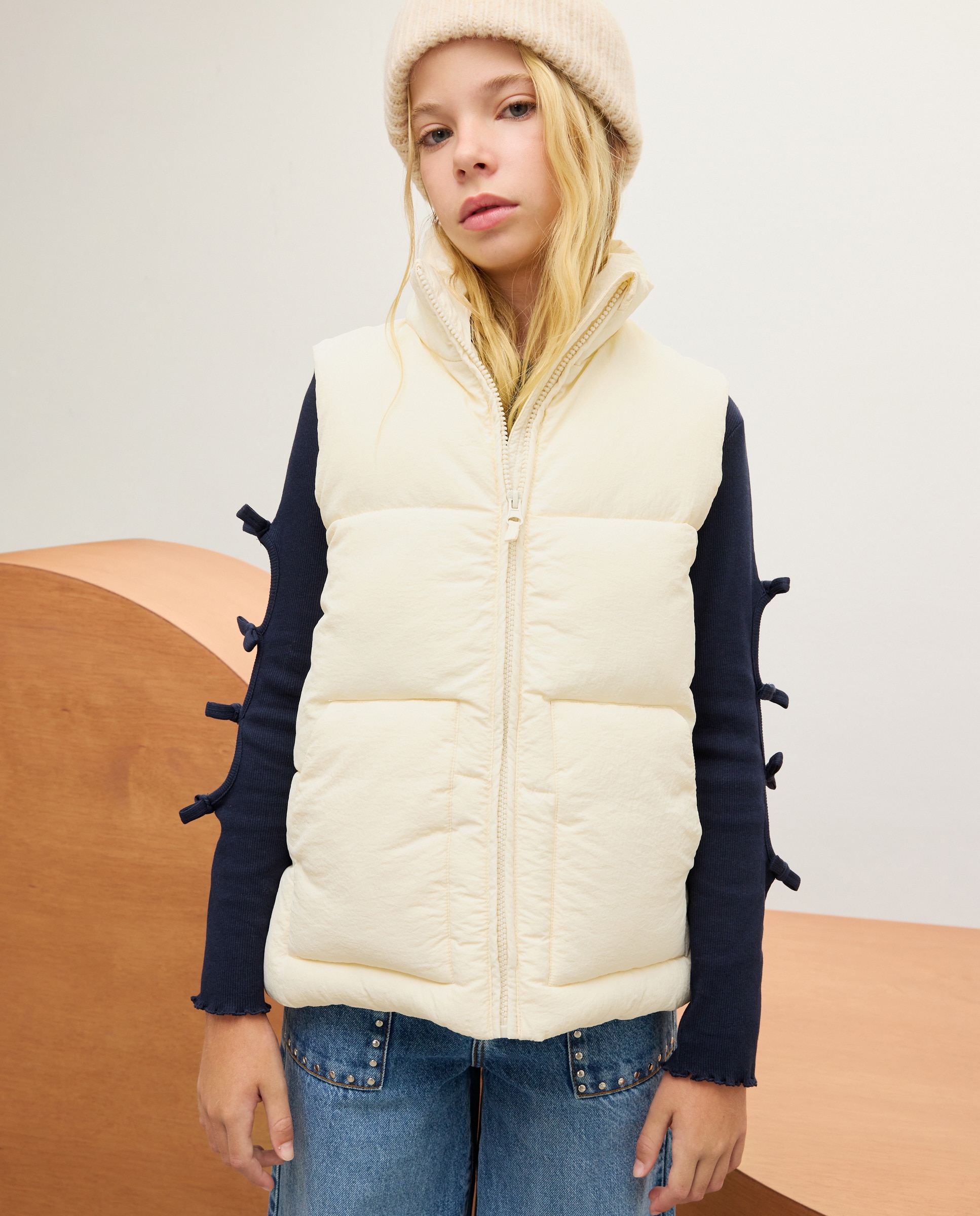 Colete Oversize Acolchoado Liso 120 Cru-2