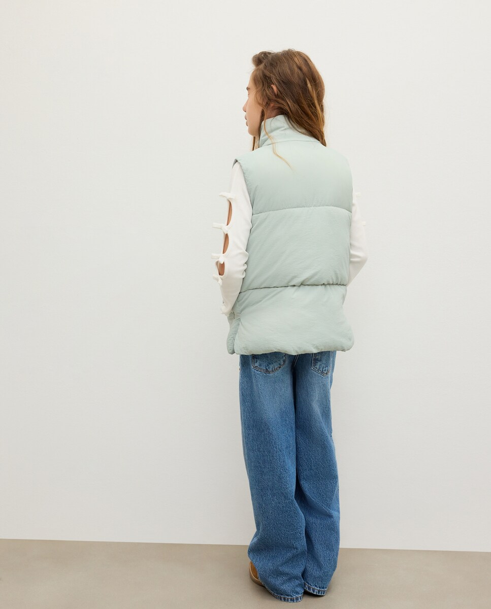 Colete Oversize Acolchoado Liso Sabão-3