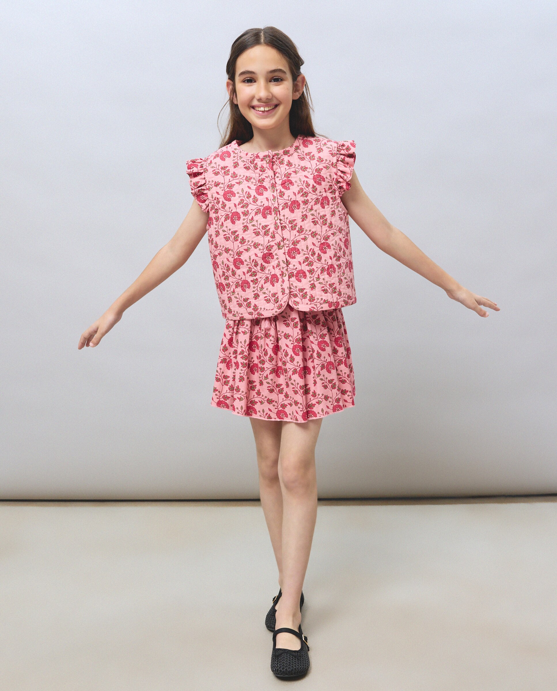 Colete Acolchoado de Algodão com Estampado Kids El Corte Inglés Rosa-2