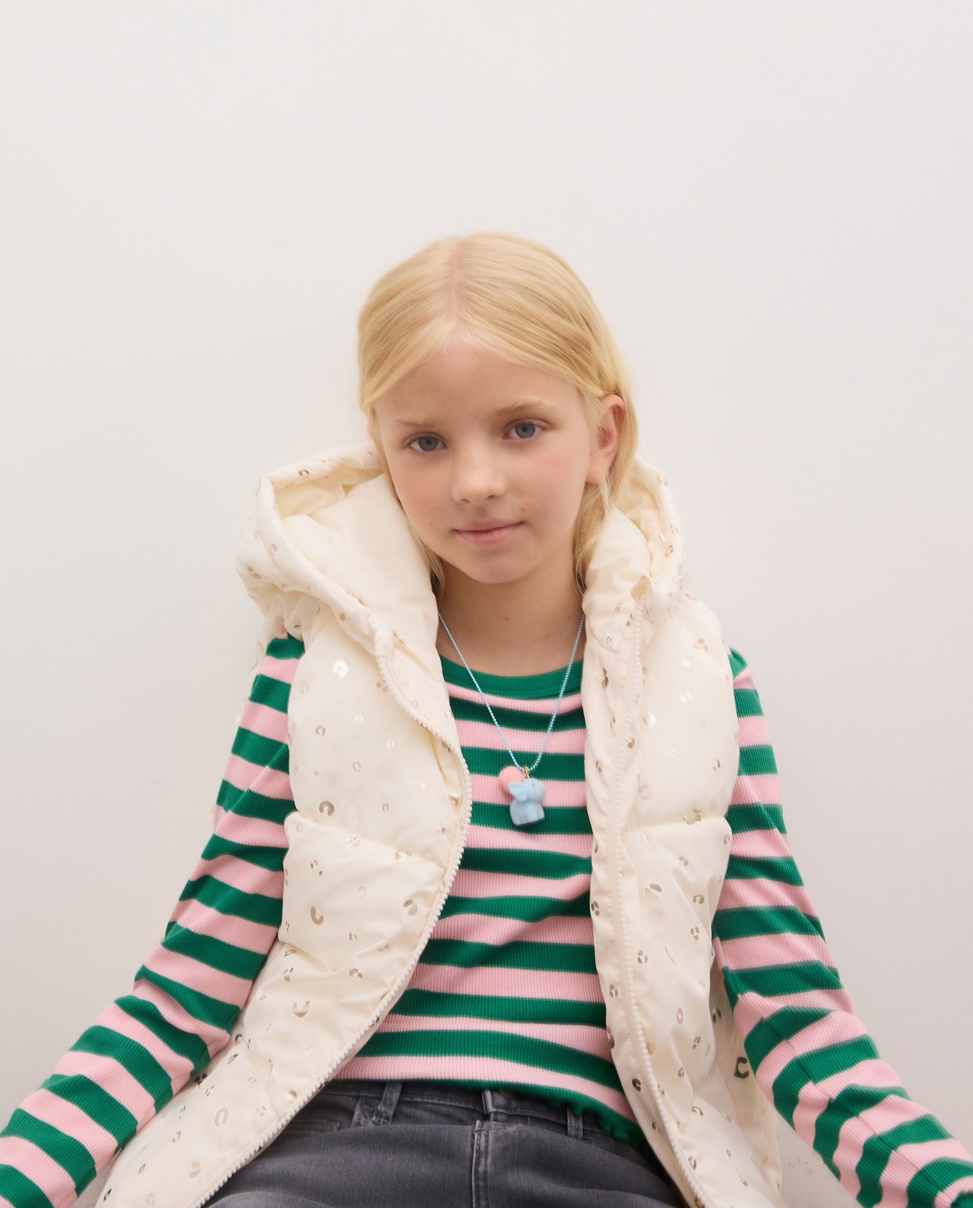 Colete de Criança Básico Estampado All Over no Tom Foil Kids El Corte Inglés Branco-4