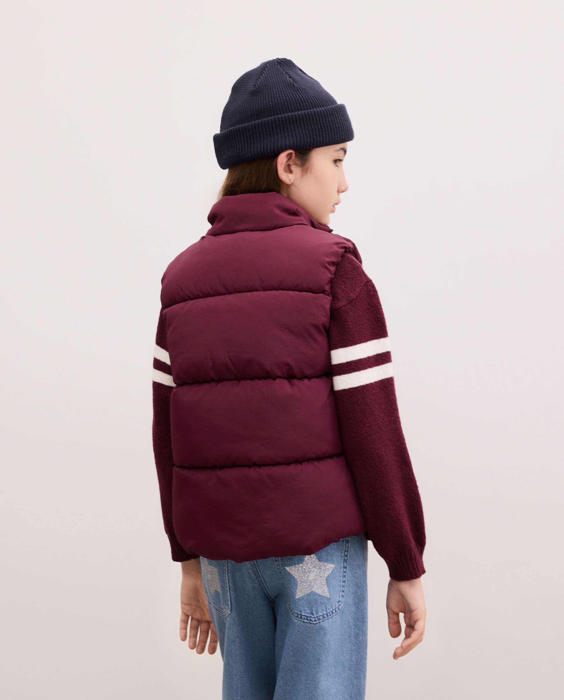 Colete Liso Oversize Ameixa-3