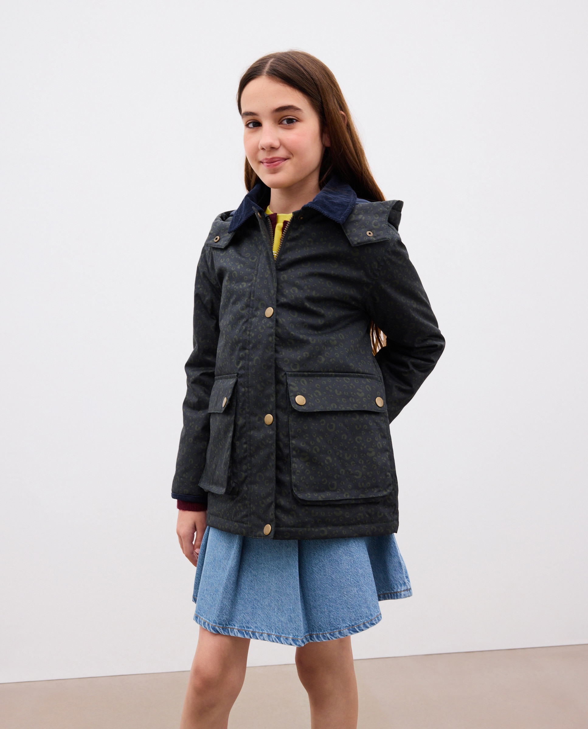Chaquetón encerrado animal print de niña - Kids El Corte Inglés - Azul marino Azul marino-2