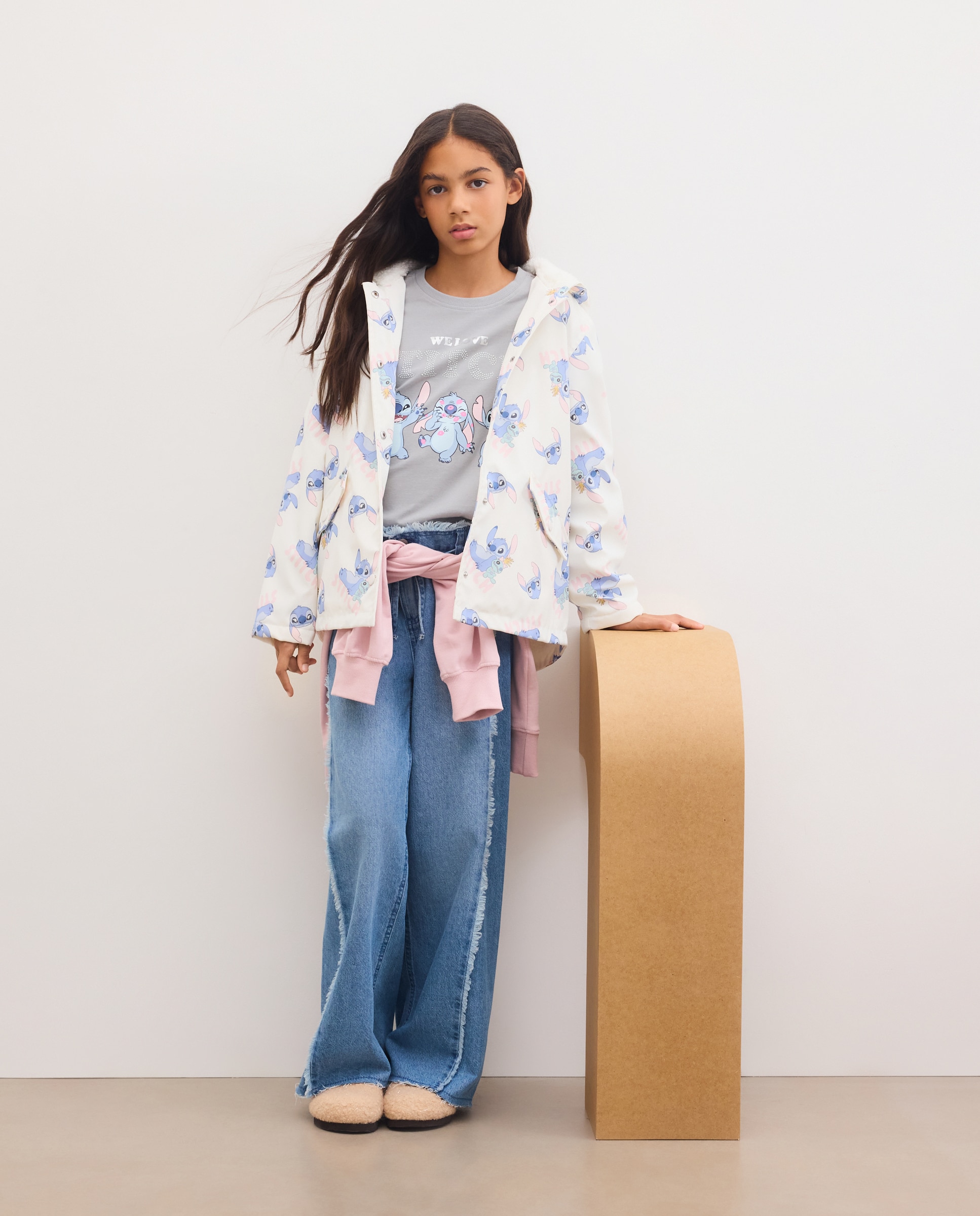 Impermeável Engomado com All Over Print de Stitch Kids El Corte Inglés Branco-2