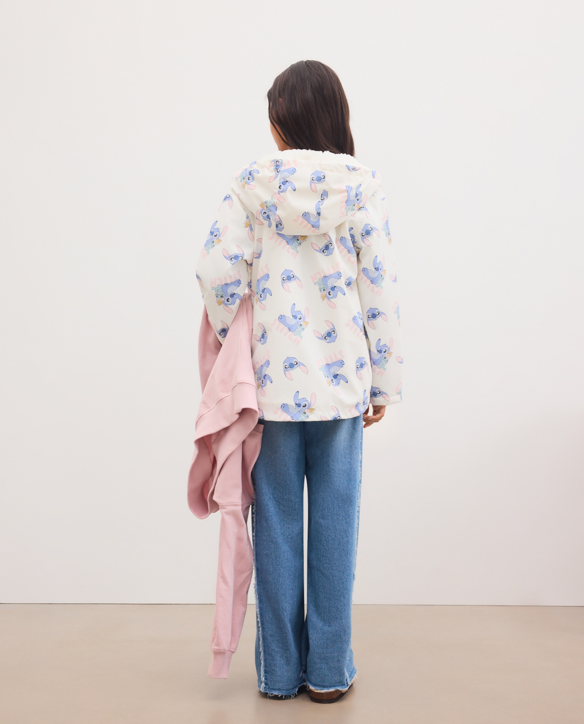 Impermeável Engomado com All Over Print de Stitch Kids El Corte Inglés Branco-3