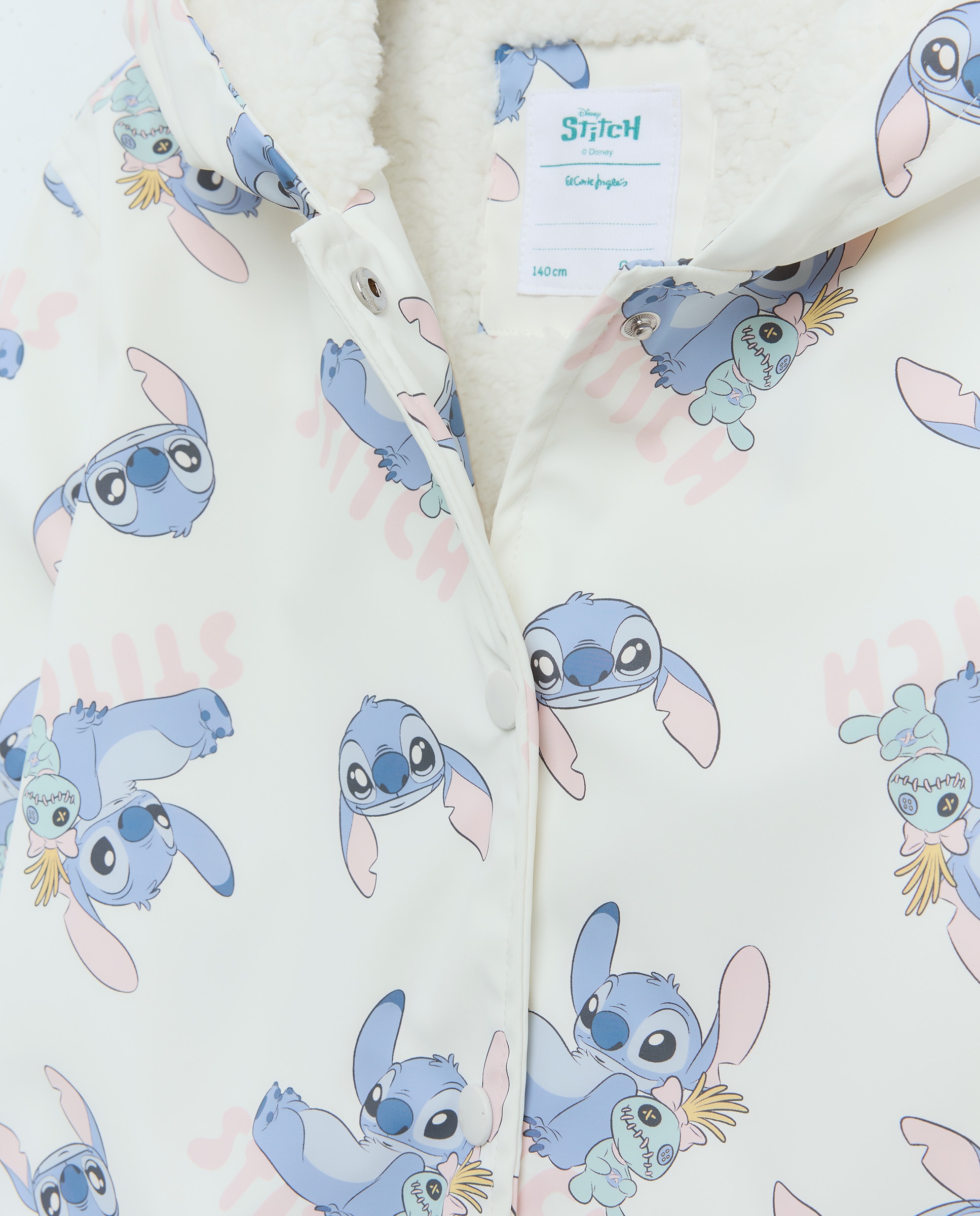Impermeável Engomado com All Over Print de Stitch Kids El Corte Inglés Branco-5