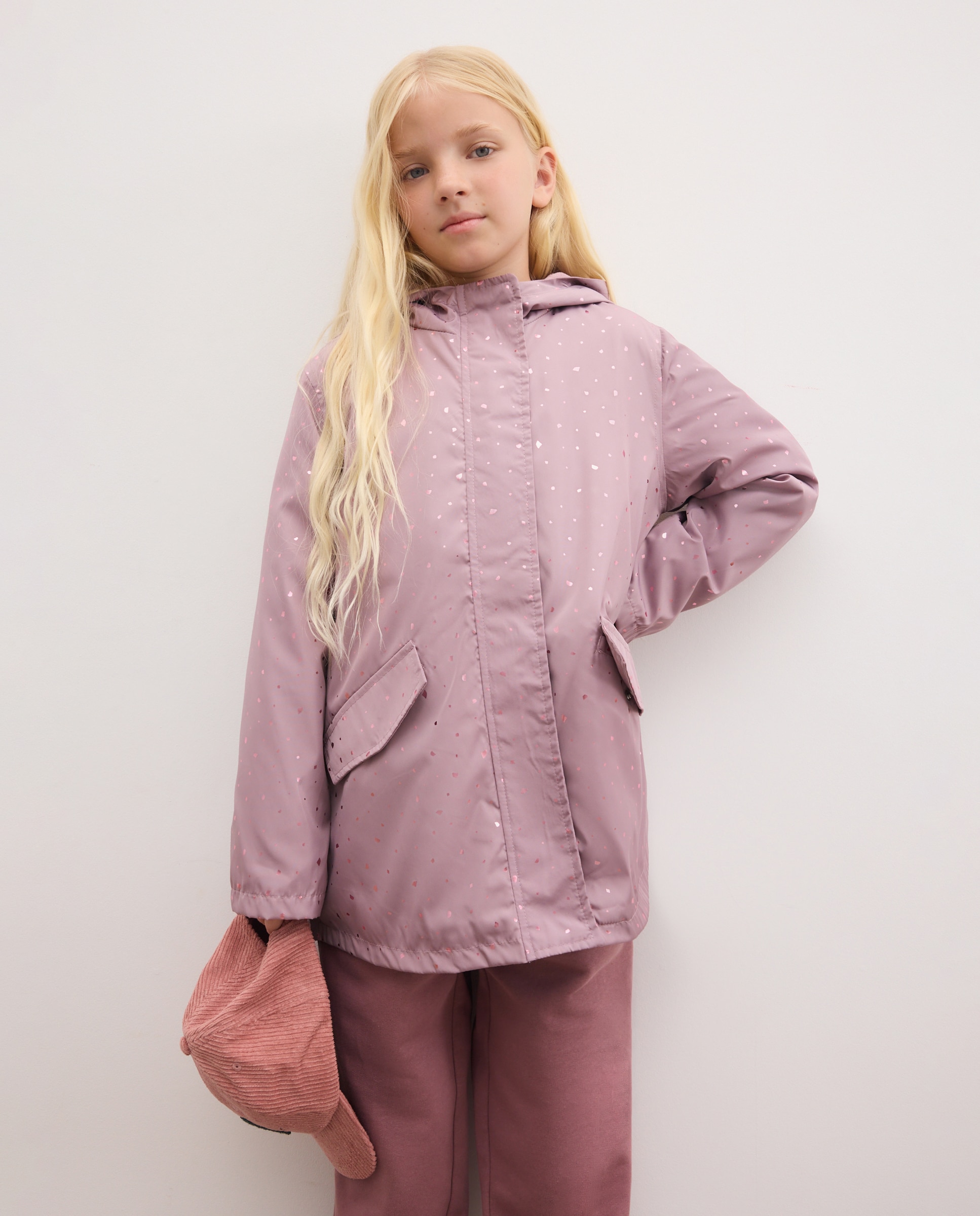 Impermeável de Nylon com All Over Print Tone to Tone Kids El Corte Inglés Rosa-2