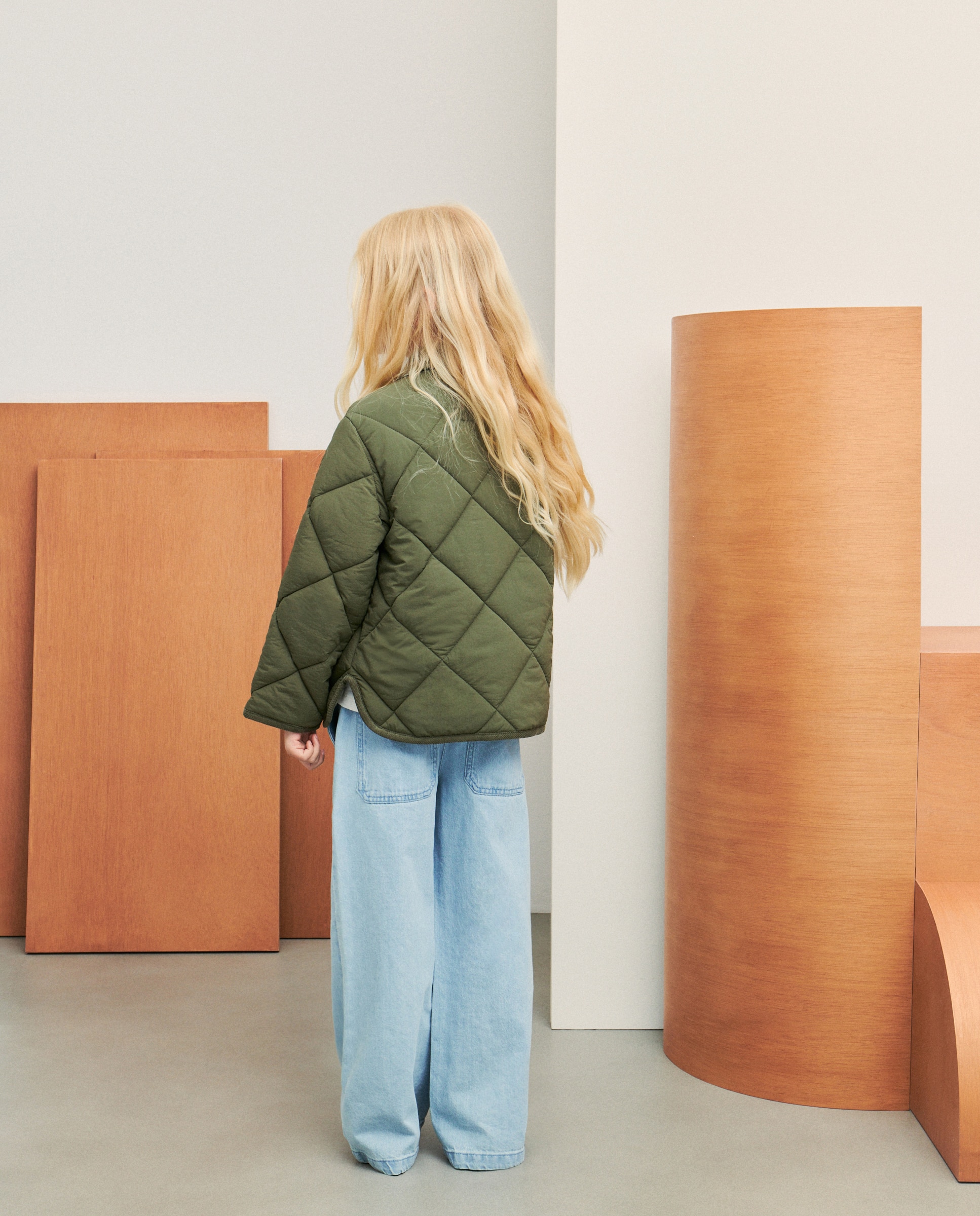 Parka Lisa com Acolchoado Ligeiro 520 Caqui-4