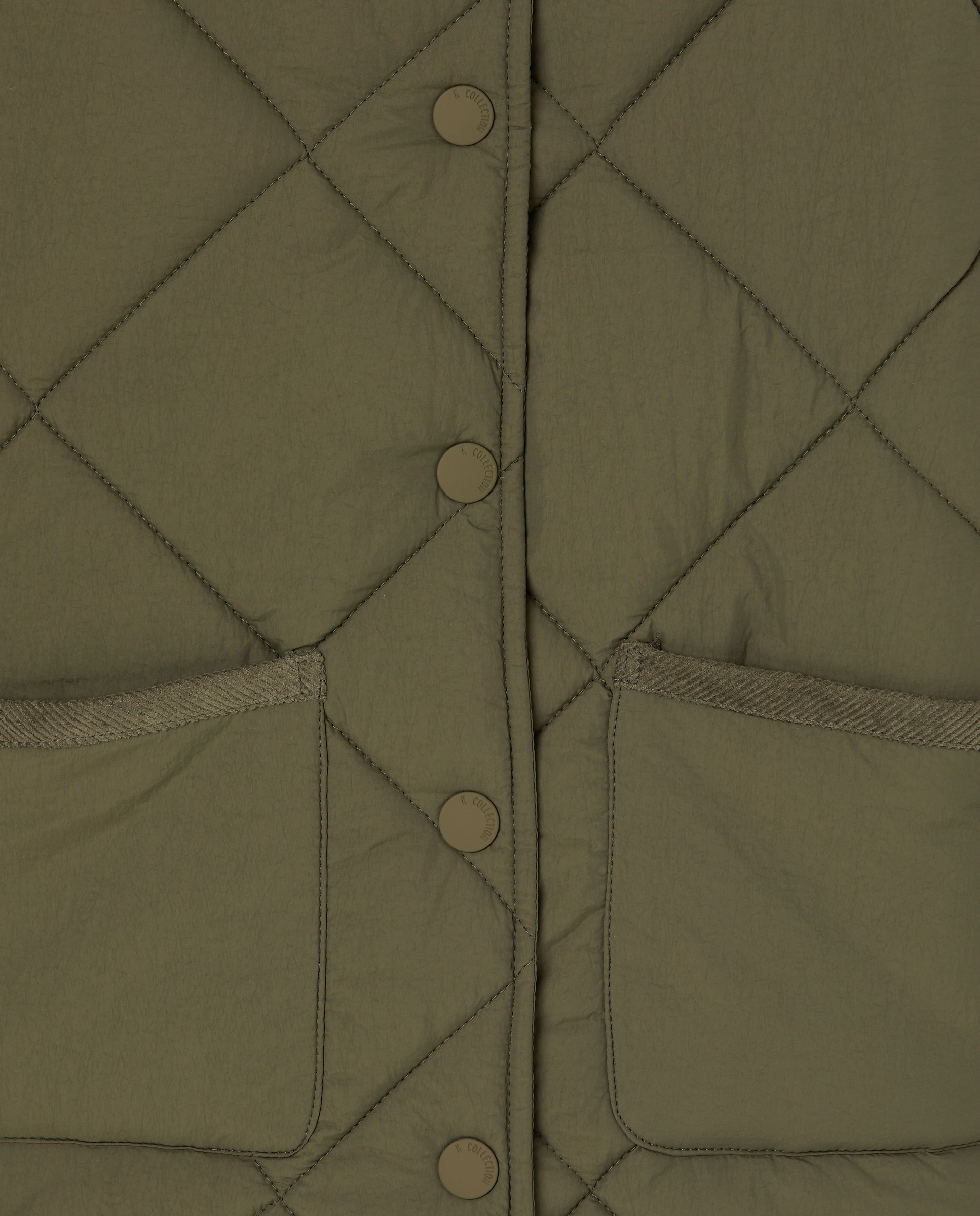 Parka Lisa com Acolchoado Ligeiro 520 Caqui-7