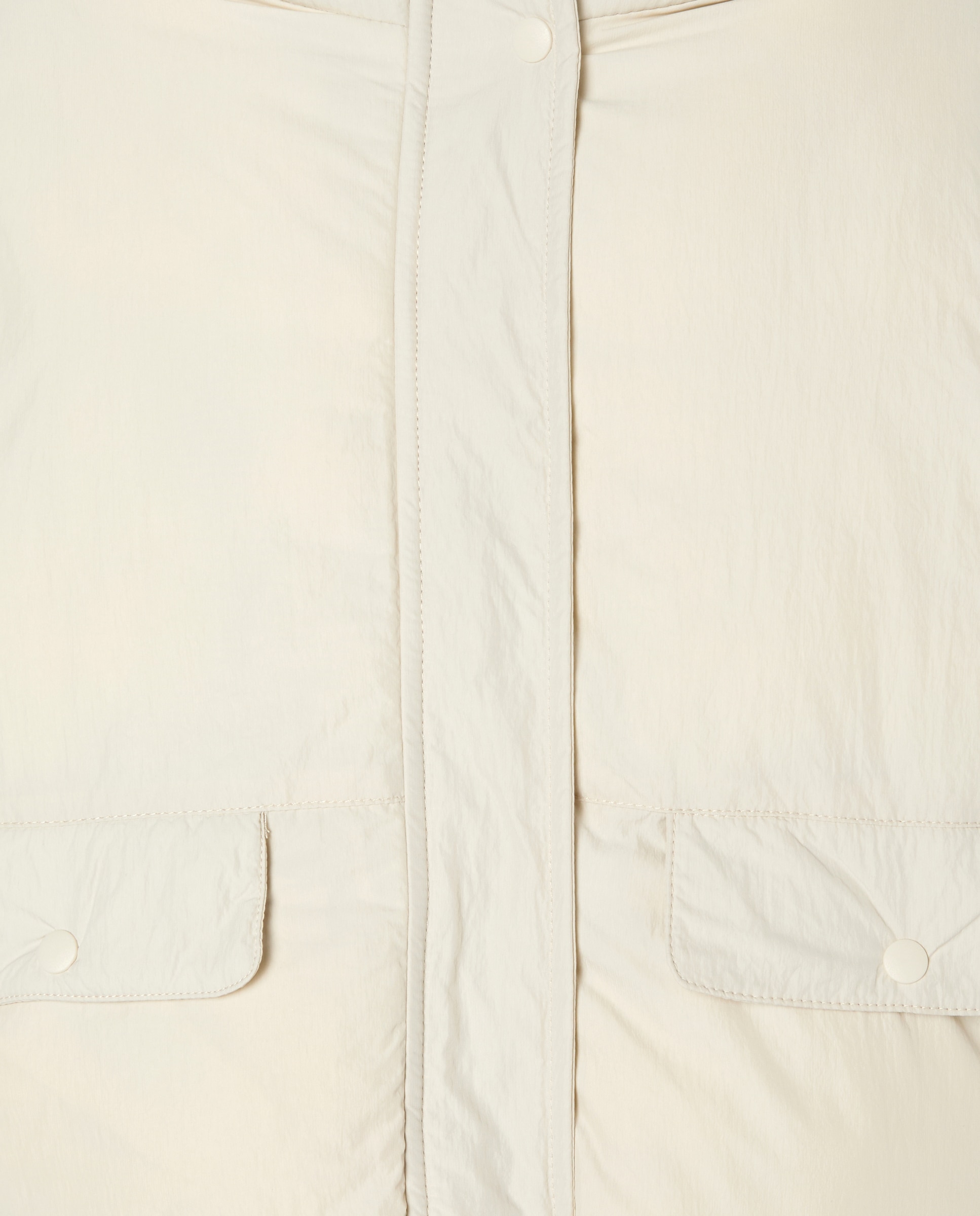 Parka Tipo Blusão Acolchoado com Capuz e Corte Curvo nos Bolsos 120 Cru-6