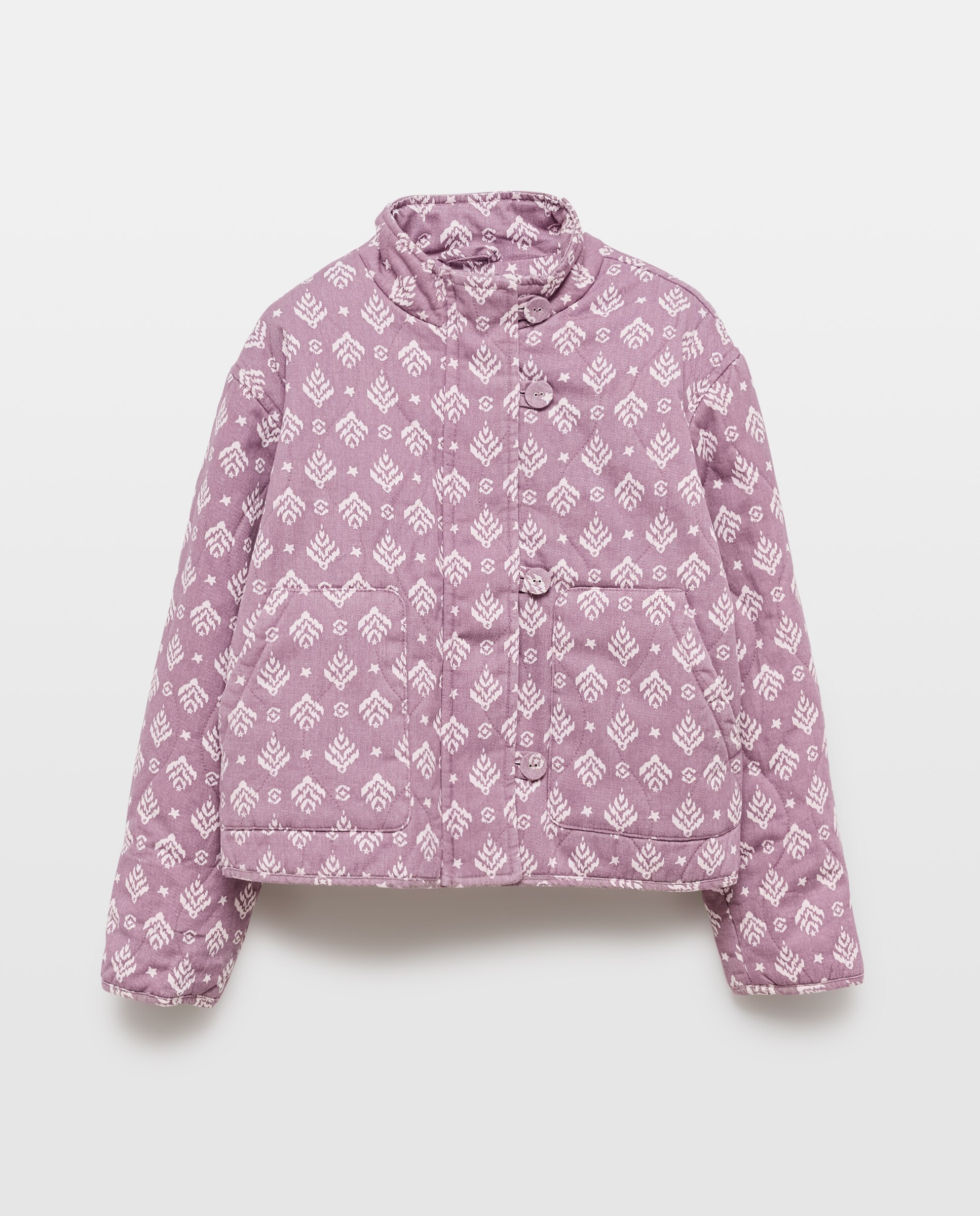 Casaco Acolchoado Quilted aos Losangos Estampado Kids El Corte Inglés Rosa-5