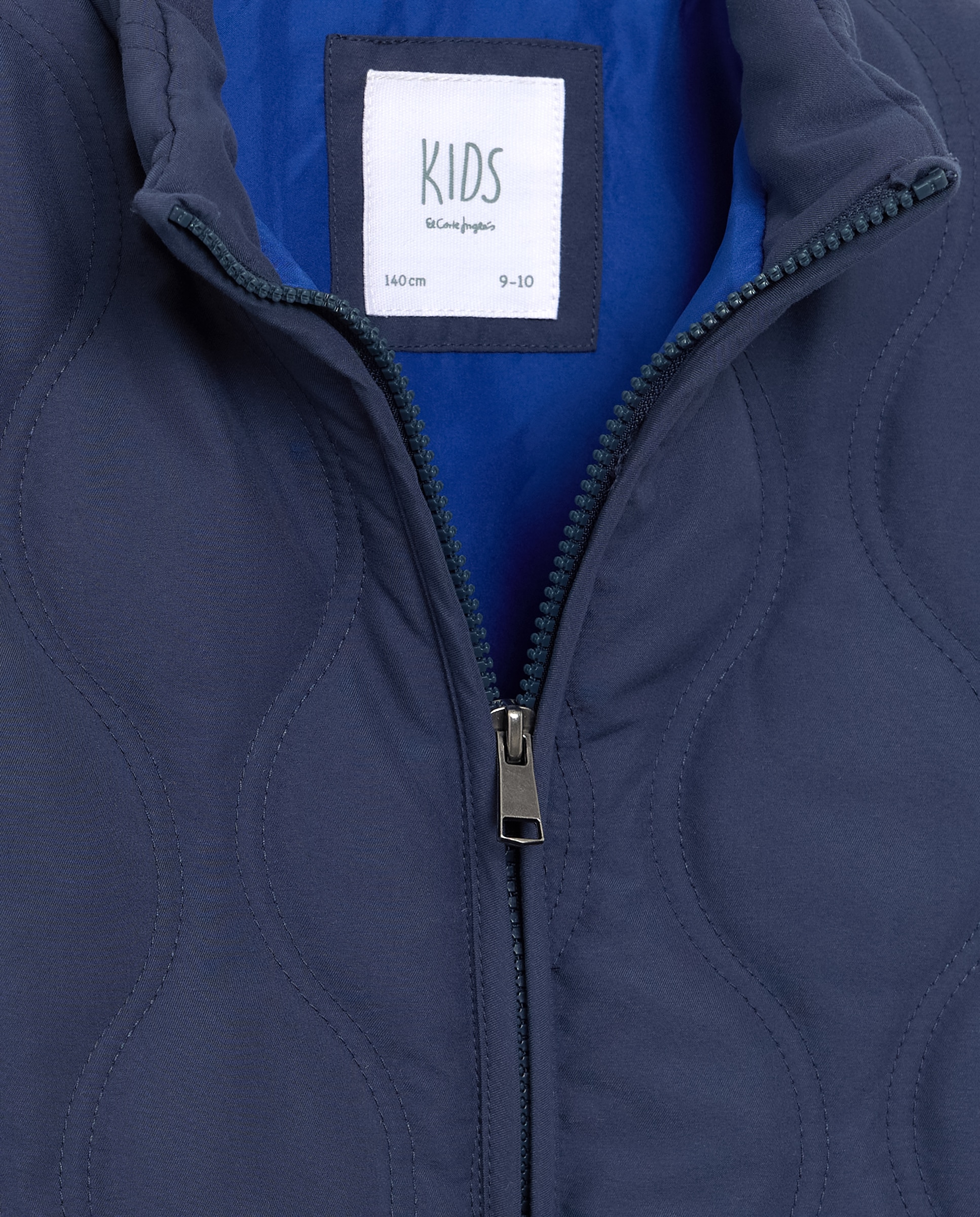 Cazadora fluida acolchada con ondas de niña - Kids El Corte Inglés - Azul marino Azul marino-5