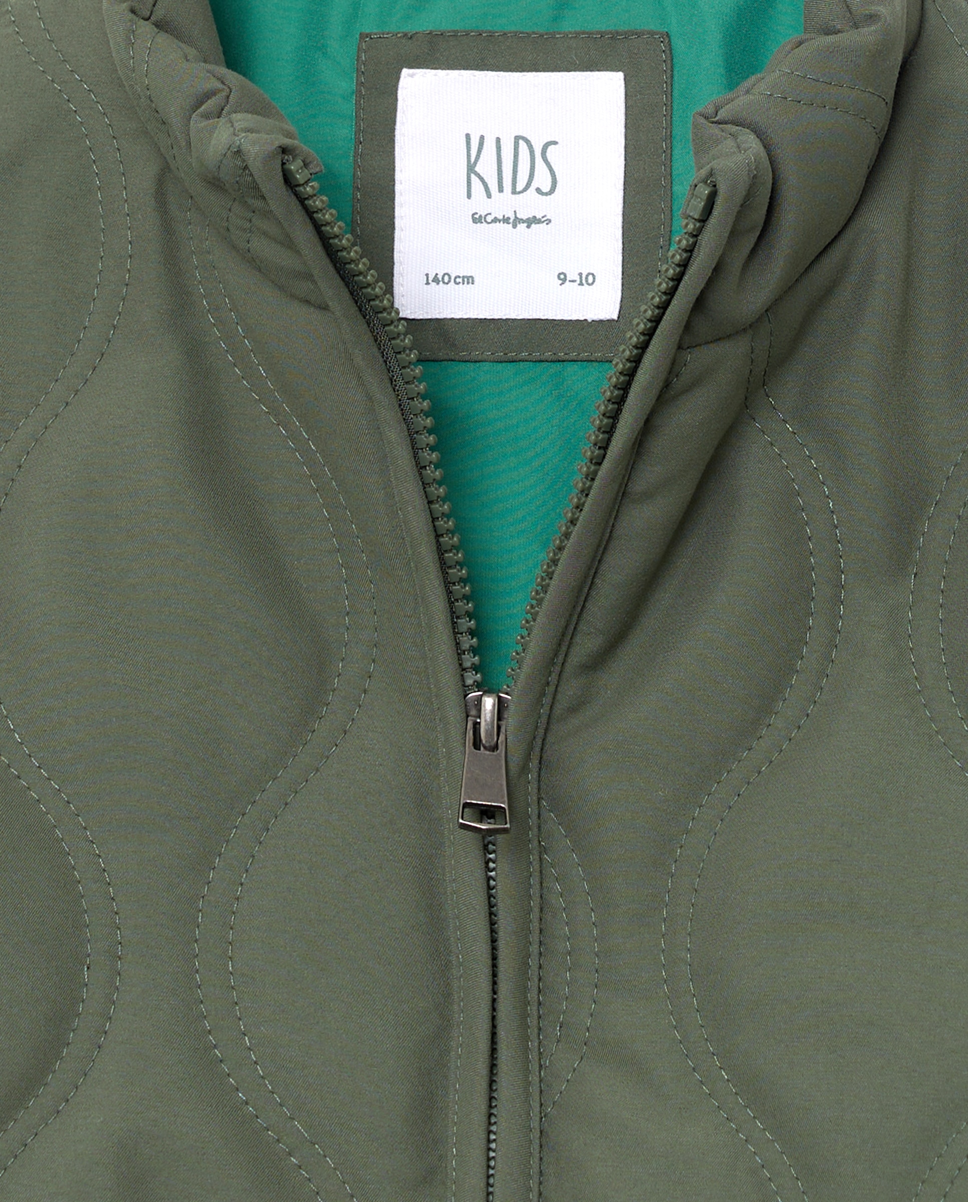 Blusão de Criança Fluido Acolchoado com Ondas Kids El Corte Inglés Verde-5