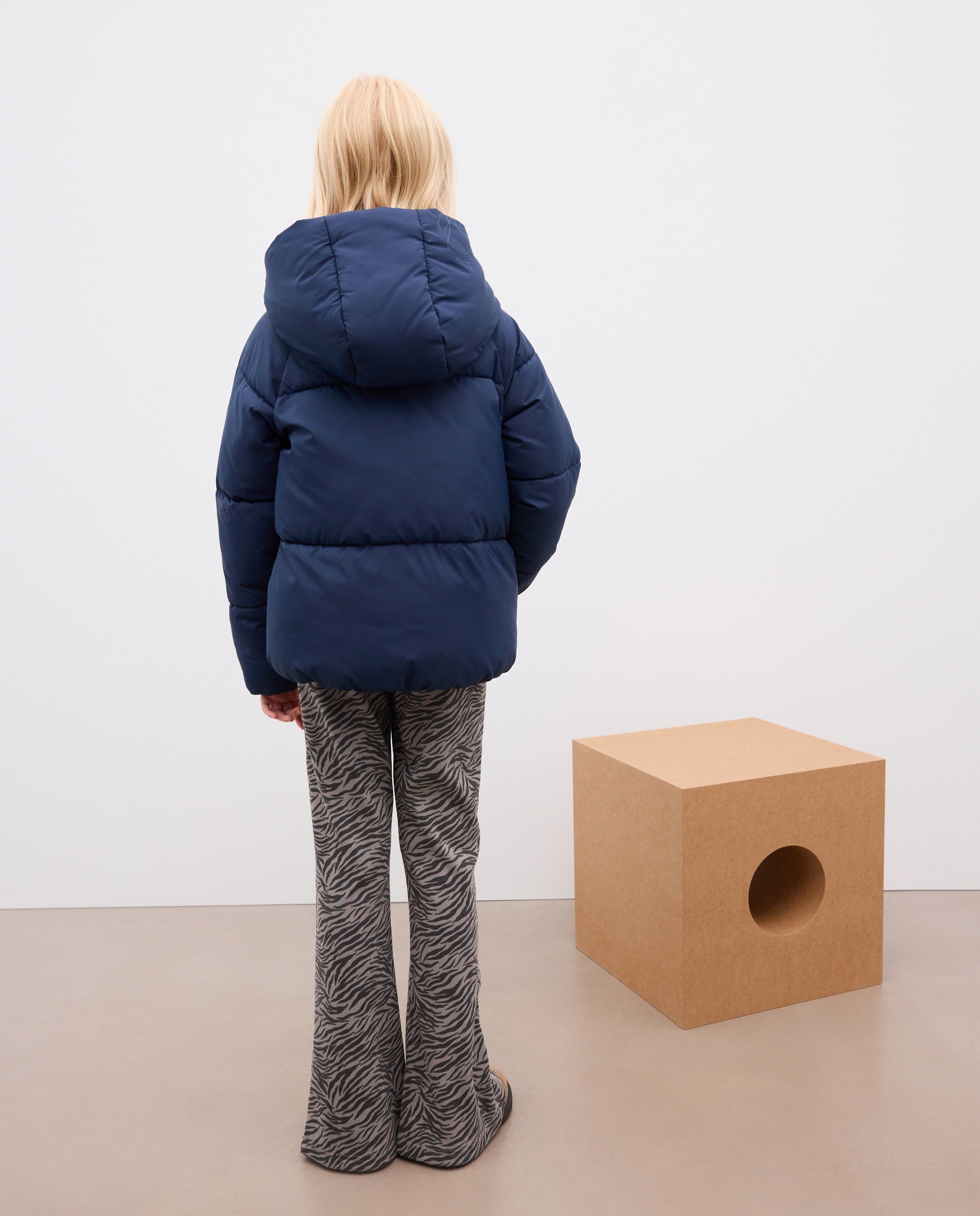 Parka básica lisa tipo plumifero de niña - Kids El Corte Inglés - Azul marino Azul marino-4